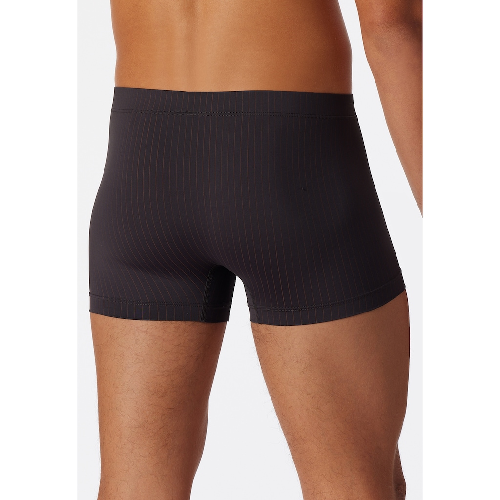 Schiesser Boxershorts »"Pure Micro"«, mit orangefarbenen Streifen