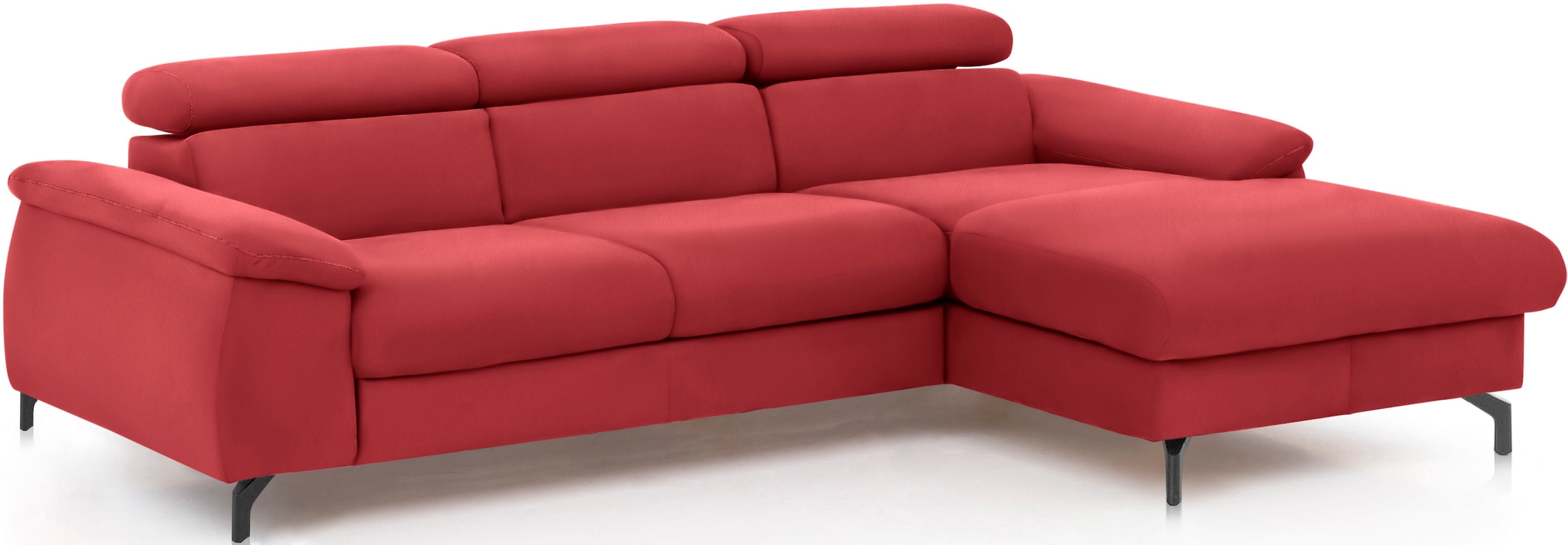 COTTA Ecksofa "Kitty L-Form, B: 242 cm" mit Kopfteilverstellung, optional Schlaffunktion & Bettkasten