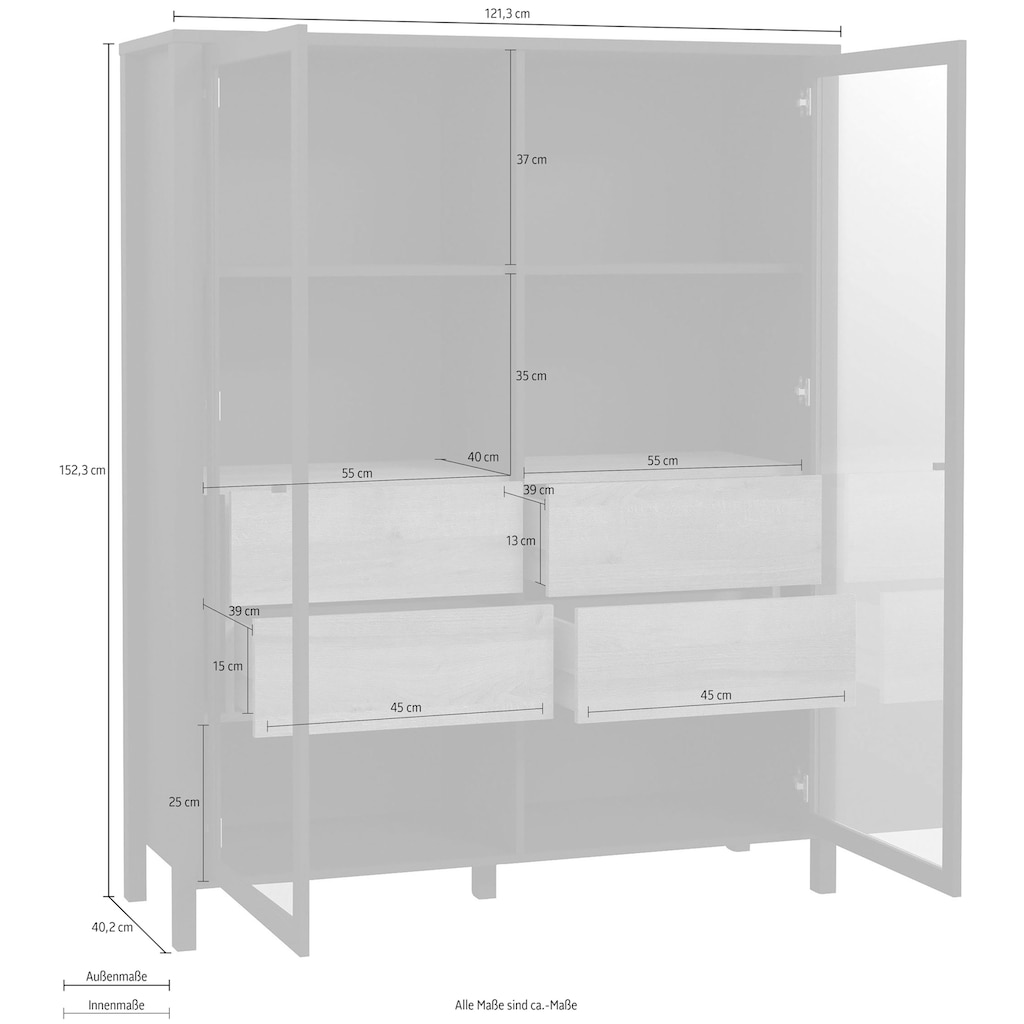 FORTE Highboard, Breite ca. 121 cm