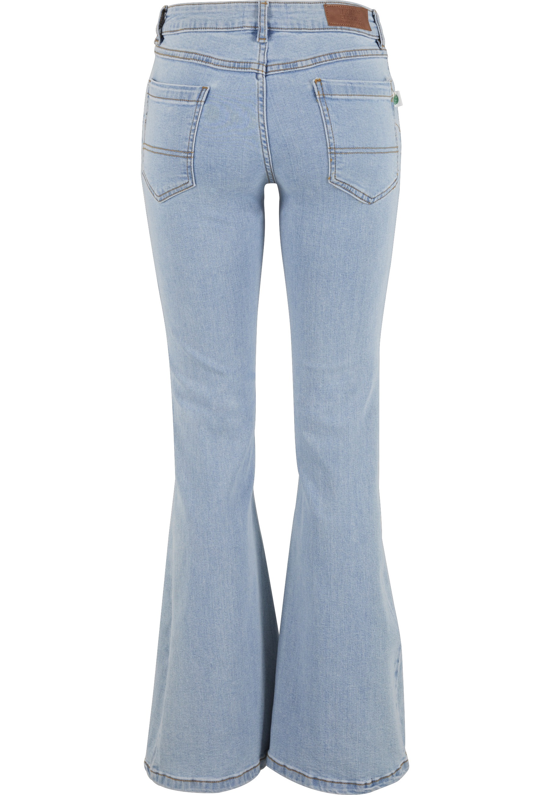 URBAN CLASSICS Bequeme Jeans »Urban Classics Damen Ladies Organic Low Waist Flared Denim«