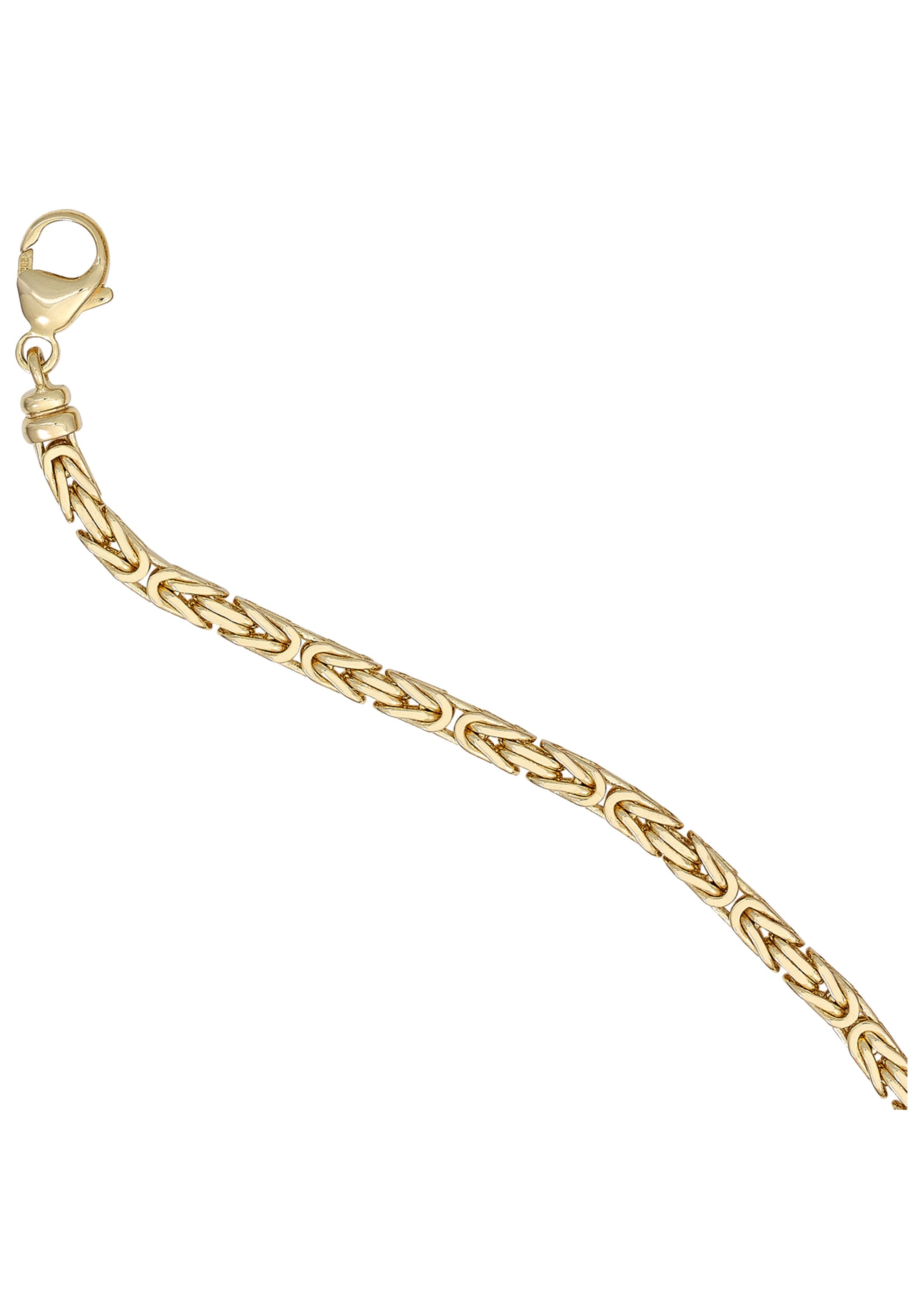 JOBO Goldarmband, Königsarmband 585 Gold massiv 19 cm