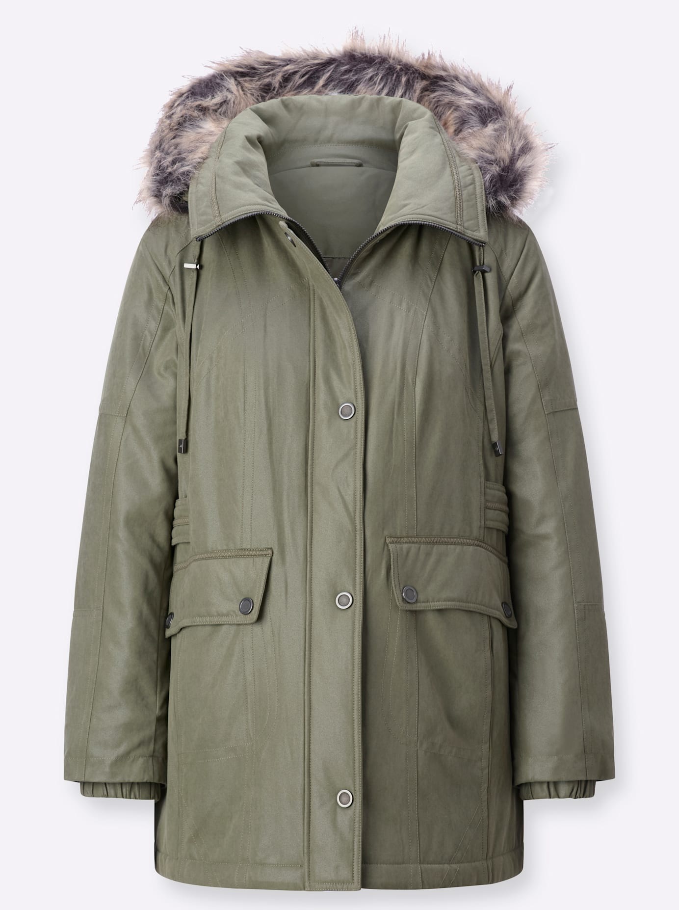 Thumbnail - Classic Langjacke mit Kapuze