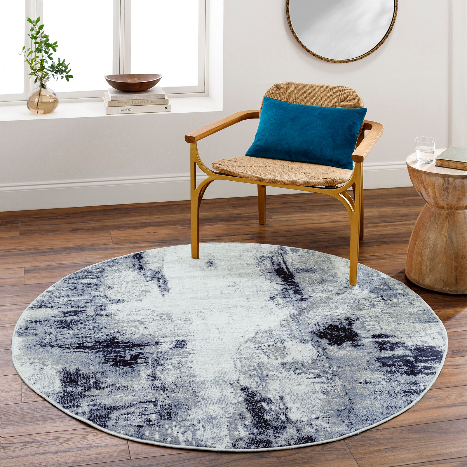 Livabliss Teppich "HELSINKI" rund 11 mm Höhe Designerteppich in Marmor Opti günstig online kaufen