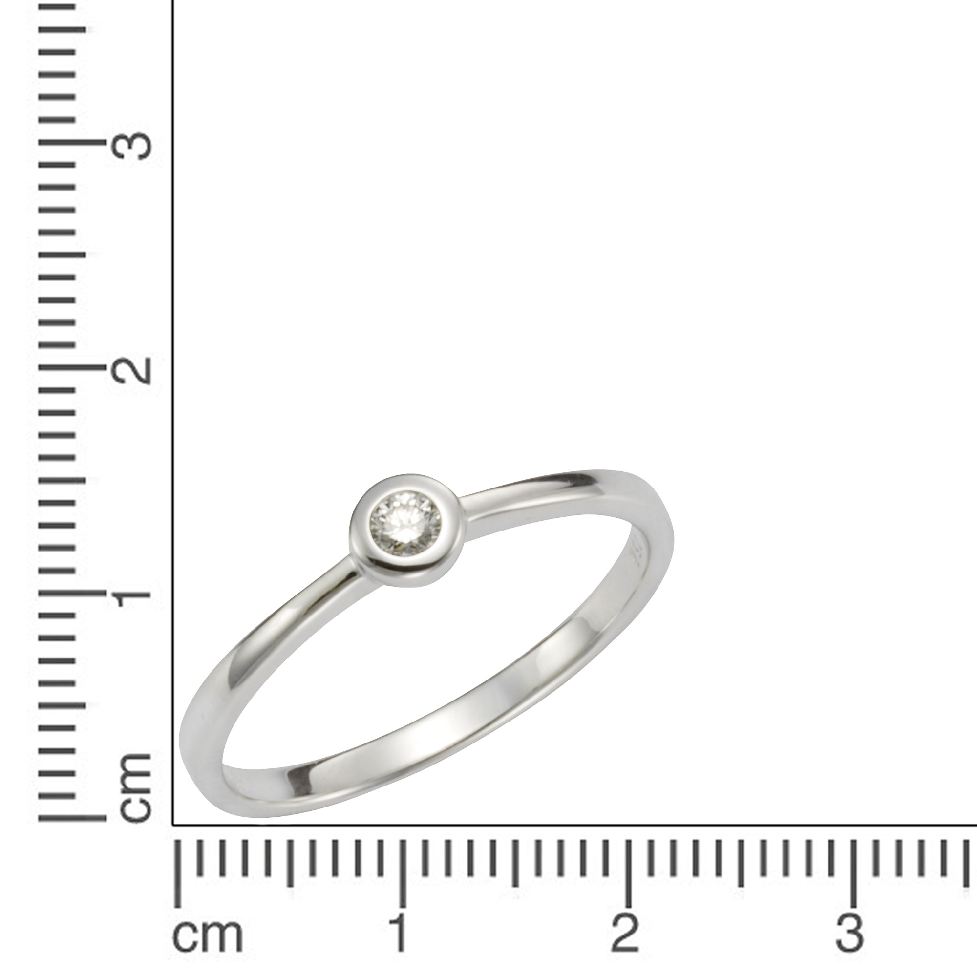 Orolino 750 White Gold Diamond Ring Size 56 3