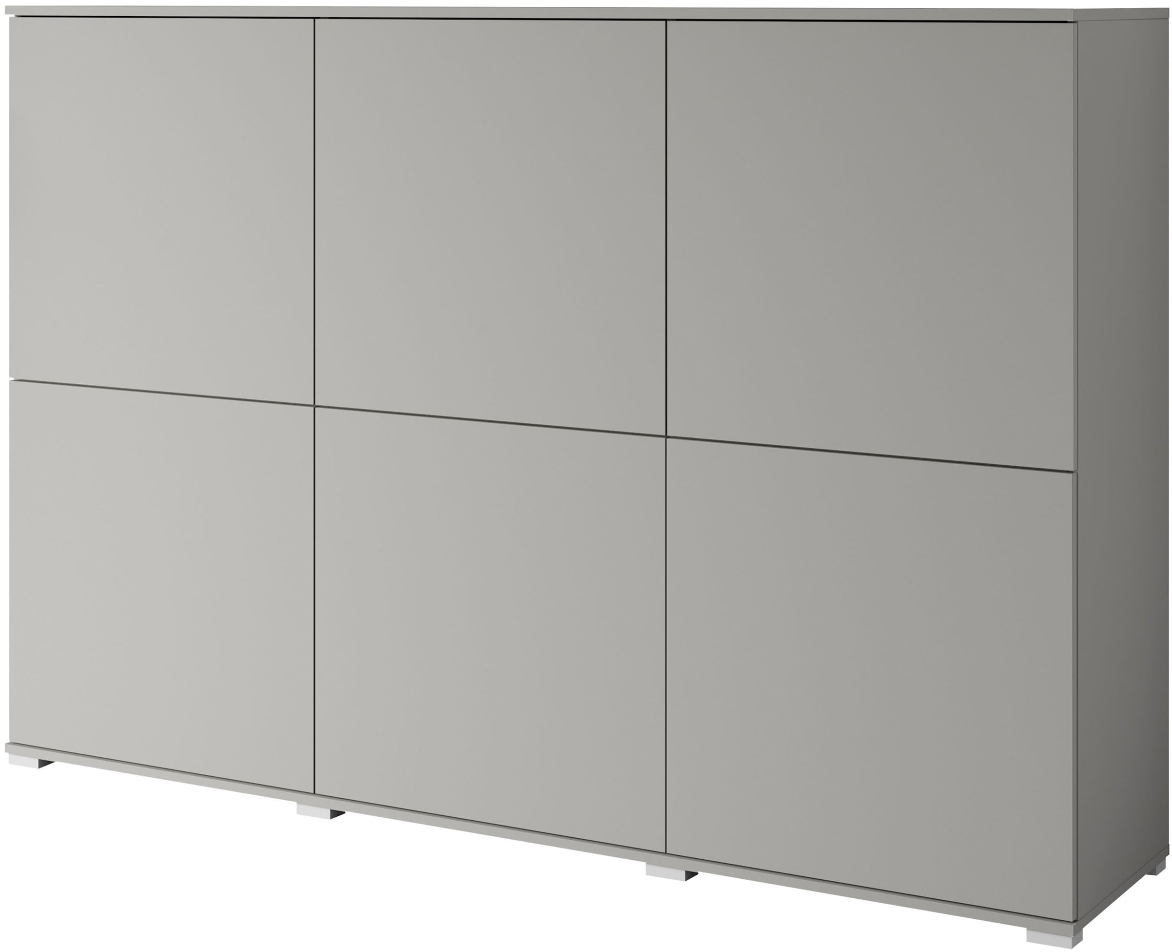 INOSIGN Highboard »Kenia, moderne grifflose Hochkommode mit 6 Türen, Breite 180 cm«, (1 St.), Push-to-Open-Fronten, höhenverstellbaren Einlegeböden