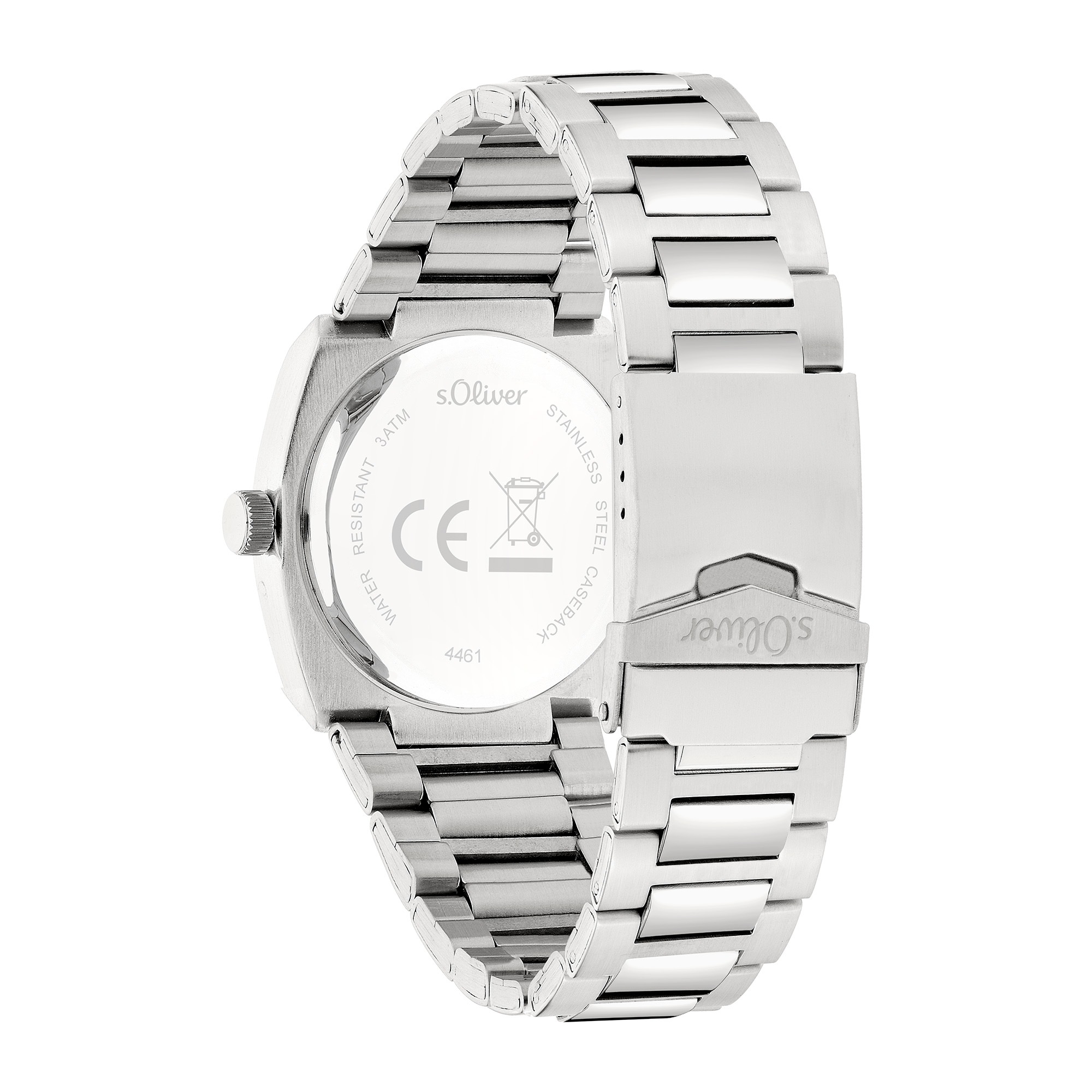 s.Oliver Quarzuhr »Retro Time« Armbanduhr, Herrenuhr, Edelstahlarmband, analog