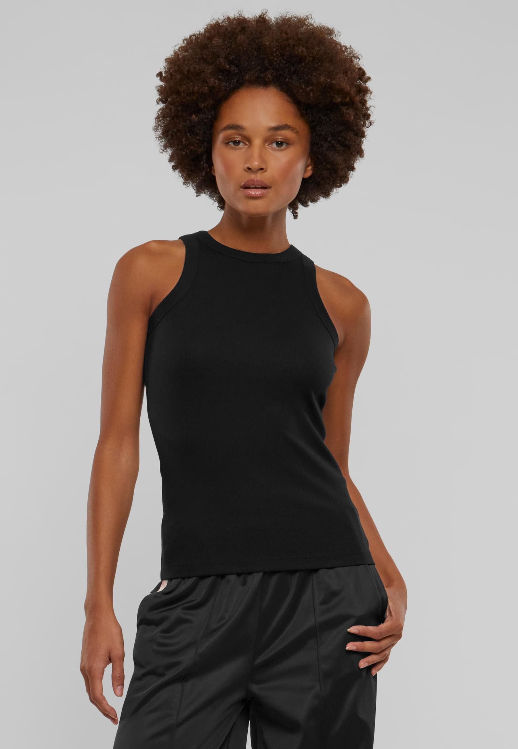 URBAN CLASSICS Muskelshirt »Urban Classics Damen Ladies Racer Back Rib Top«, (1 tlg.)