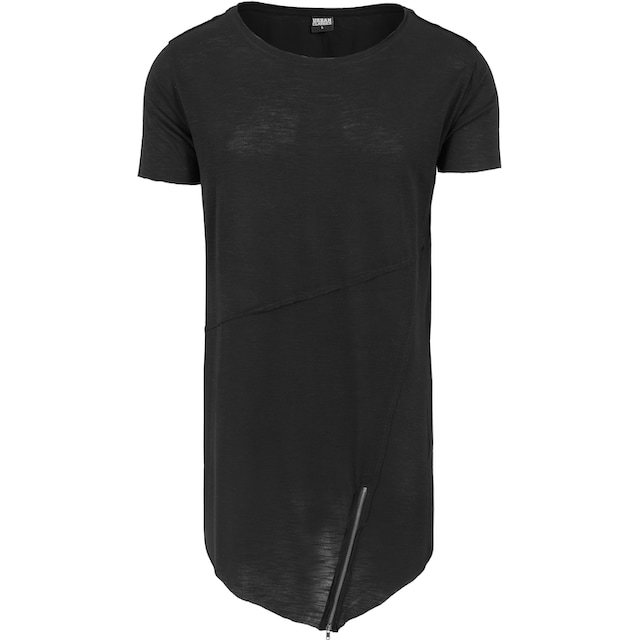 URBAN CLASSICS T-Shirt »Herren Long Open Edge Front Zip Tee«, (1 tlg.) ▷  bestellen | BAUR