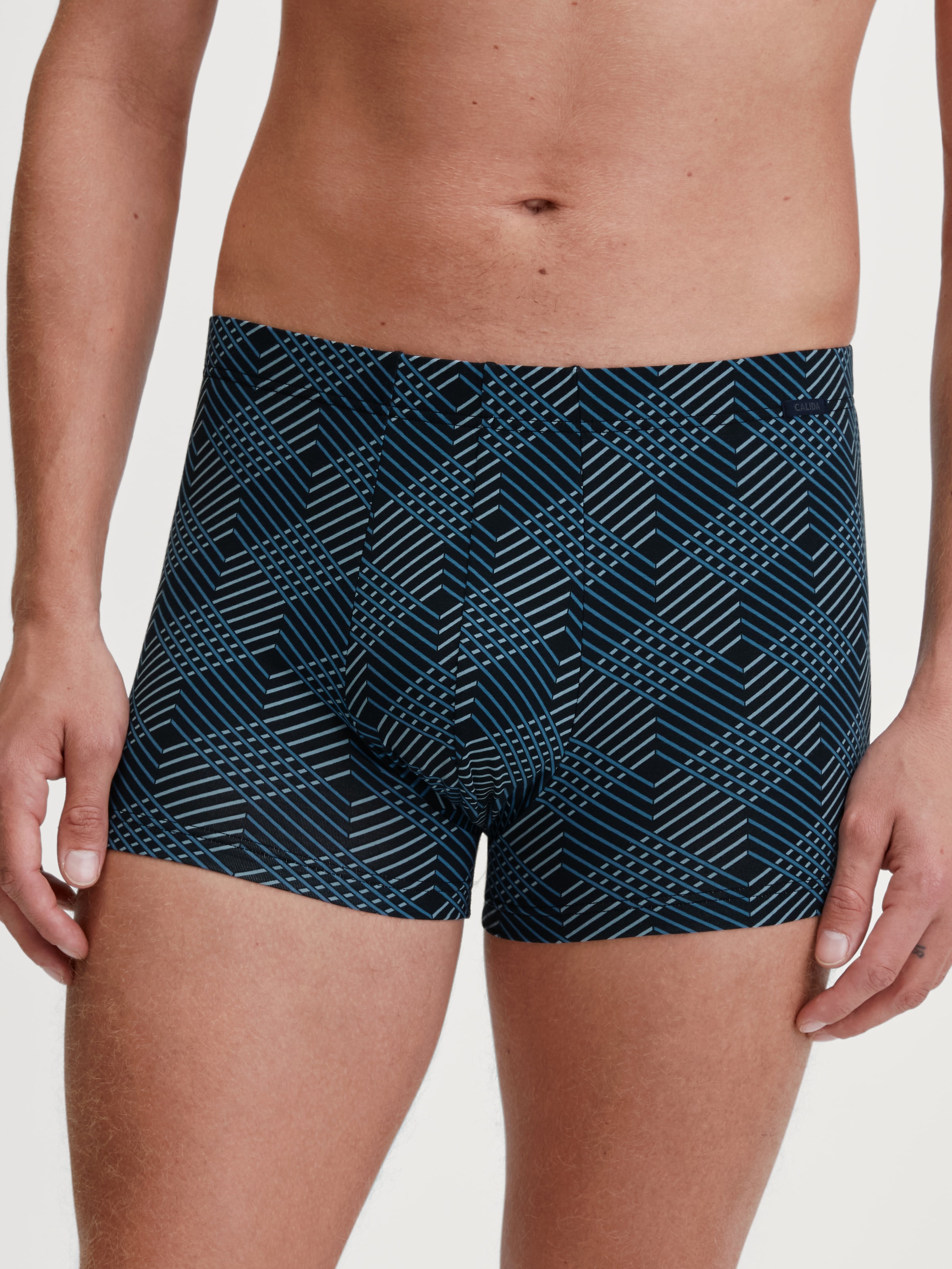 CALIDA Boxershorts "Grafic Cotton", gestreift, ohne Eingriff, überzogenem B günstig online kaufen