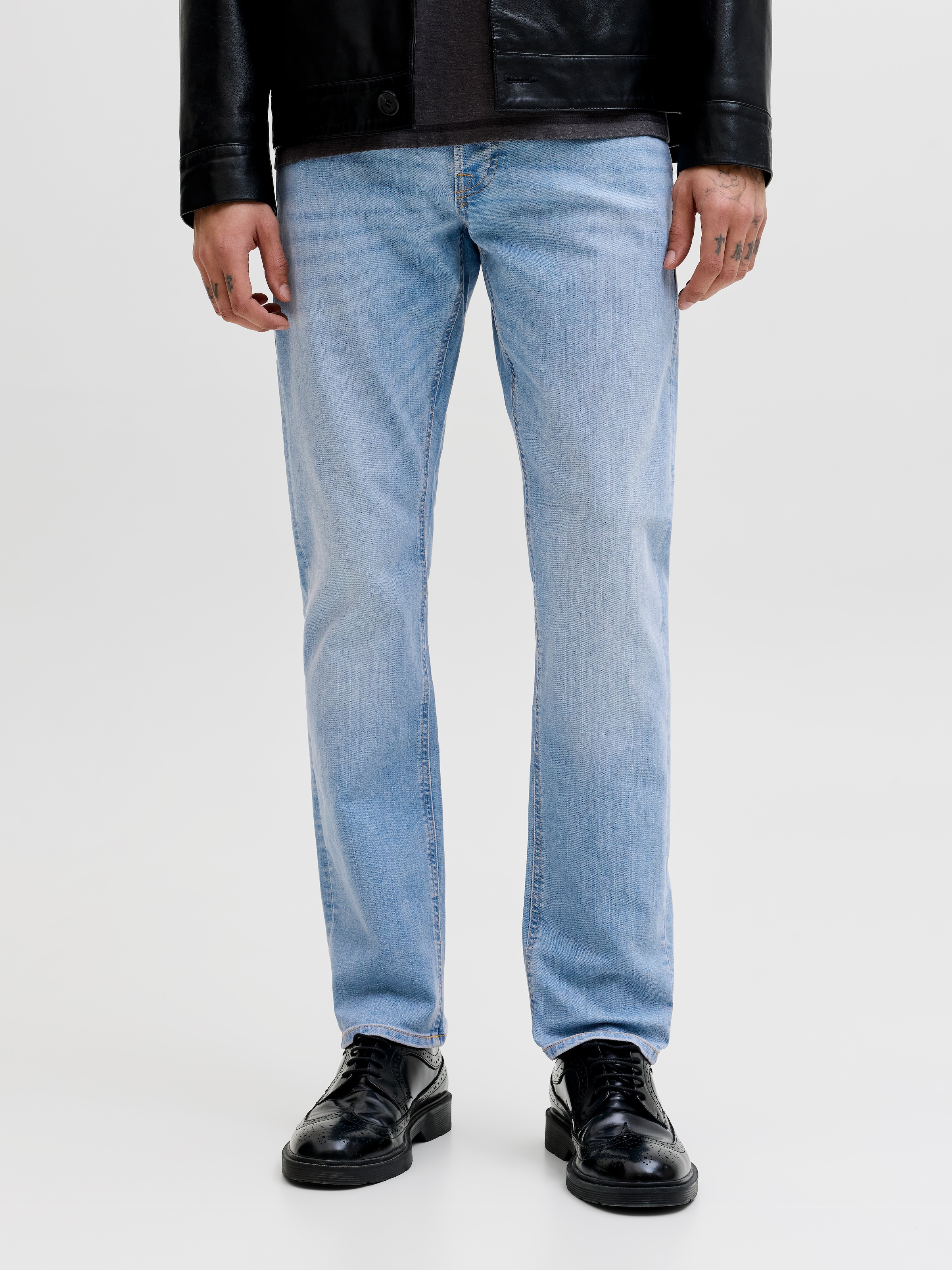Jack & Jones Slim-fit-Jeans "JJIGLENN mit Used-Look und Stretchkomfort" Abriebeffekte, modisch, slim fit, Baumwollmischung