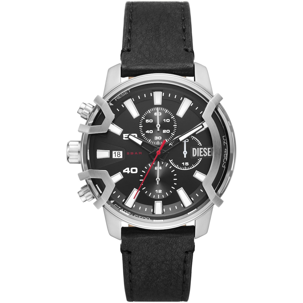 Diesel Chronograph »Griffed, DZ4603«, Quarzuhr, Armbanduhr, Herrenuhr, Datum, Stoppfunktion, nachhaltig