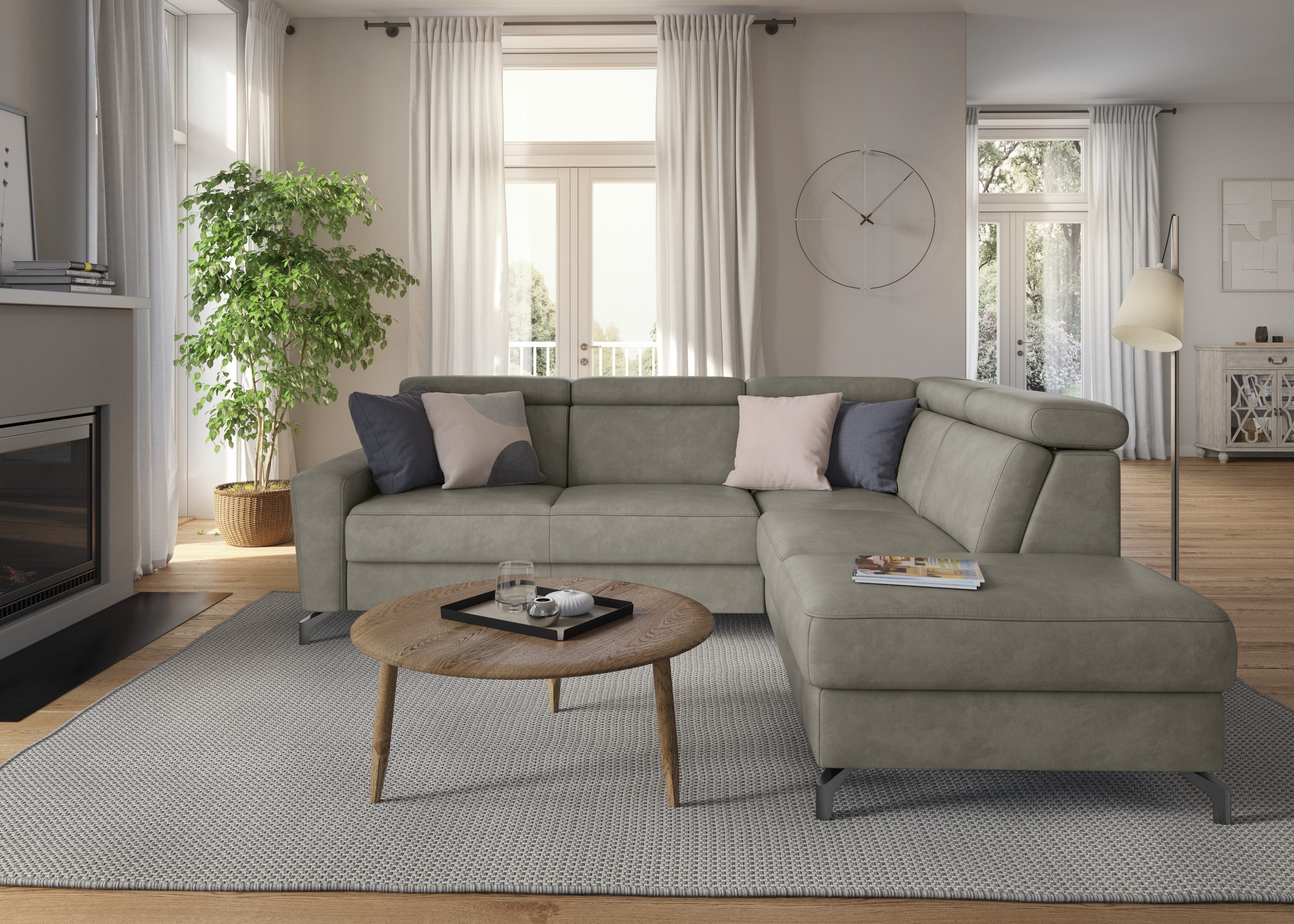 sit&more Ecksofa "Scarlett L-Form", inklusive Kopfteilverstellung, wahlweis günstig online kaufen
