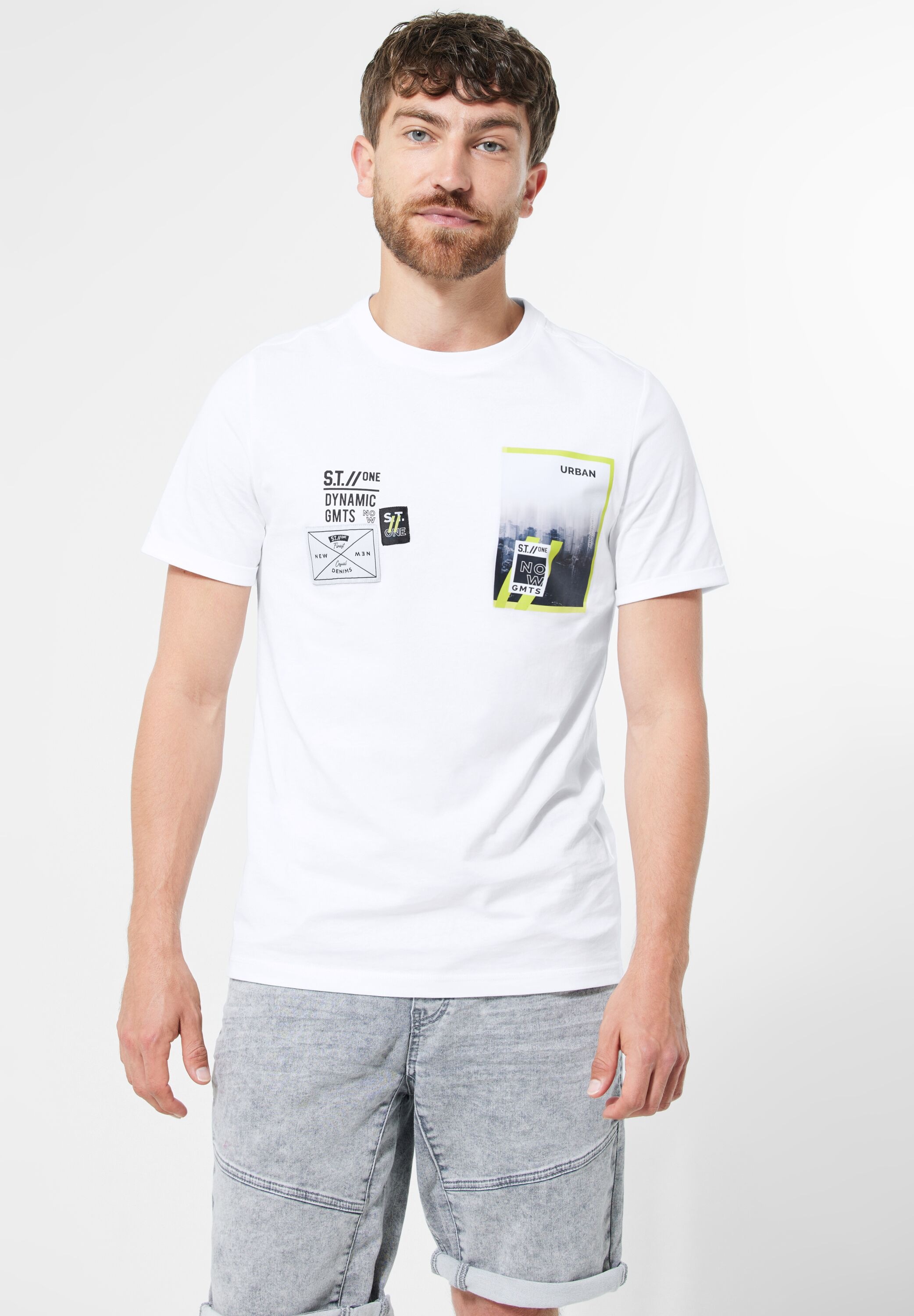 STREET ONE MEN T-Shirt, mit Print-Mix