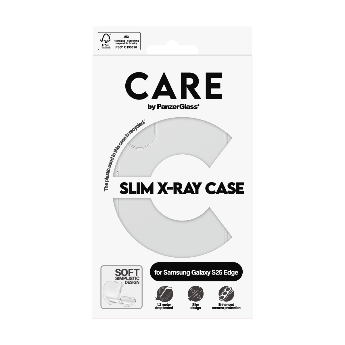CARE by PanzerGlass Backcover »Slim X-Ray Case für Samsung Galaxy S25 Edge«, Samsung Galaxy S25 Edge, Backcover, Schutzhülle, Handyschutzhülle, Case, Schutzcase, stoßfest