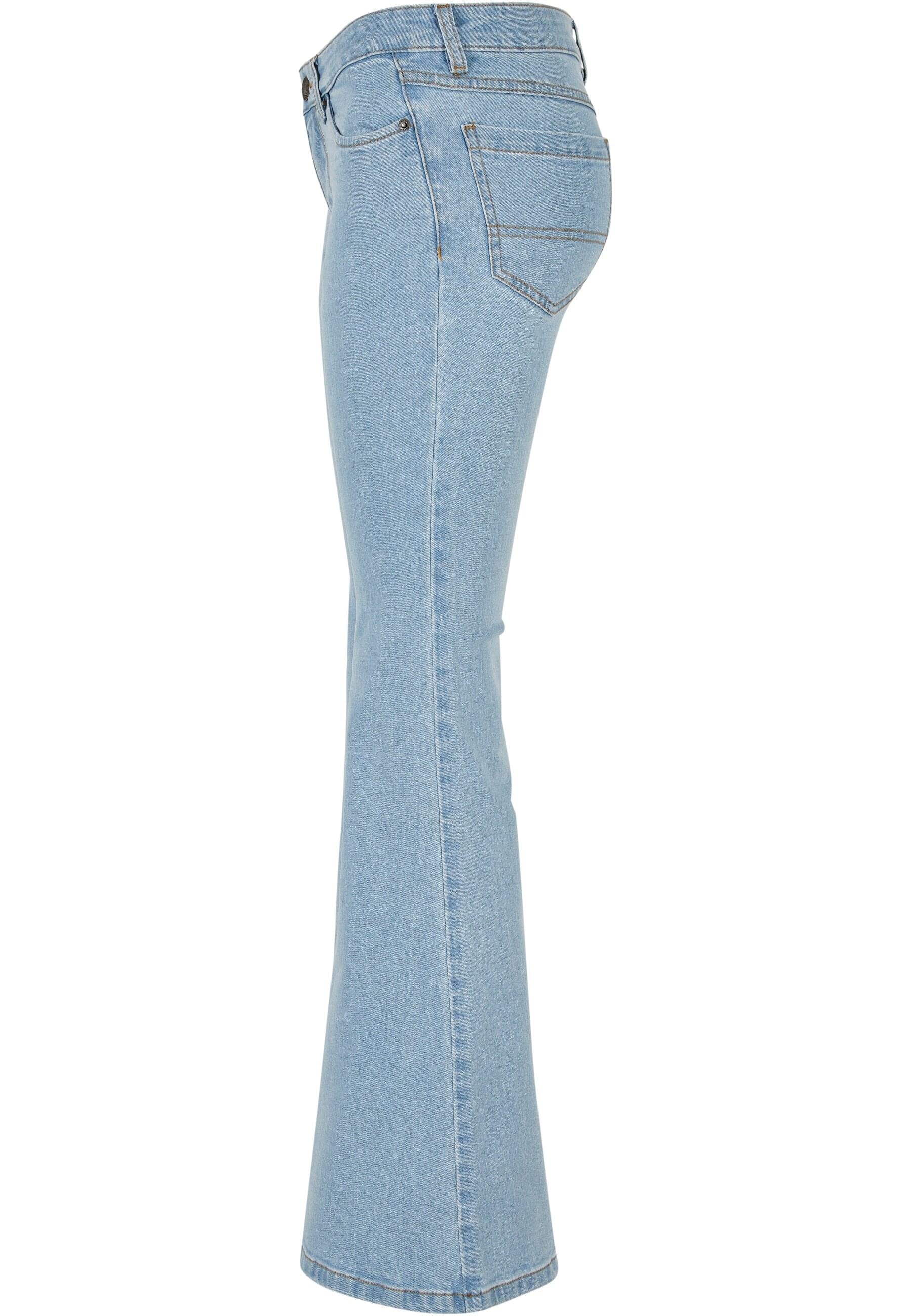 URBAN CLASSICS Bequeme Jeans »Urban Classics Damen Ladies Organic Low Waist Flared Denim«