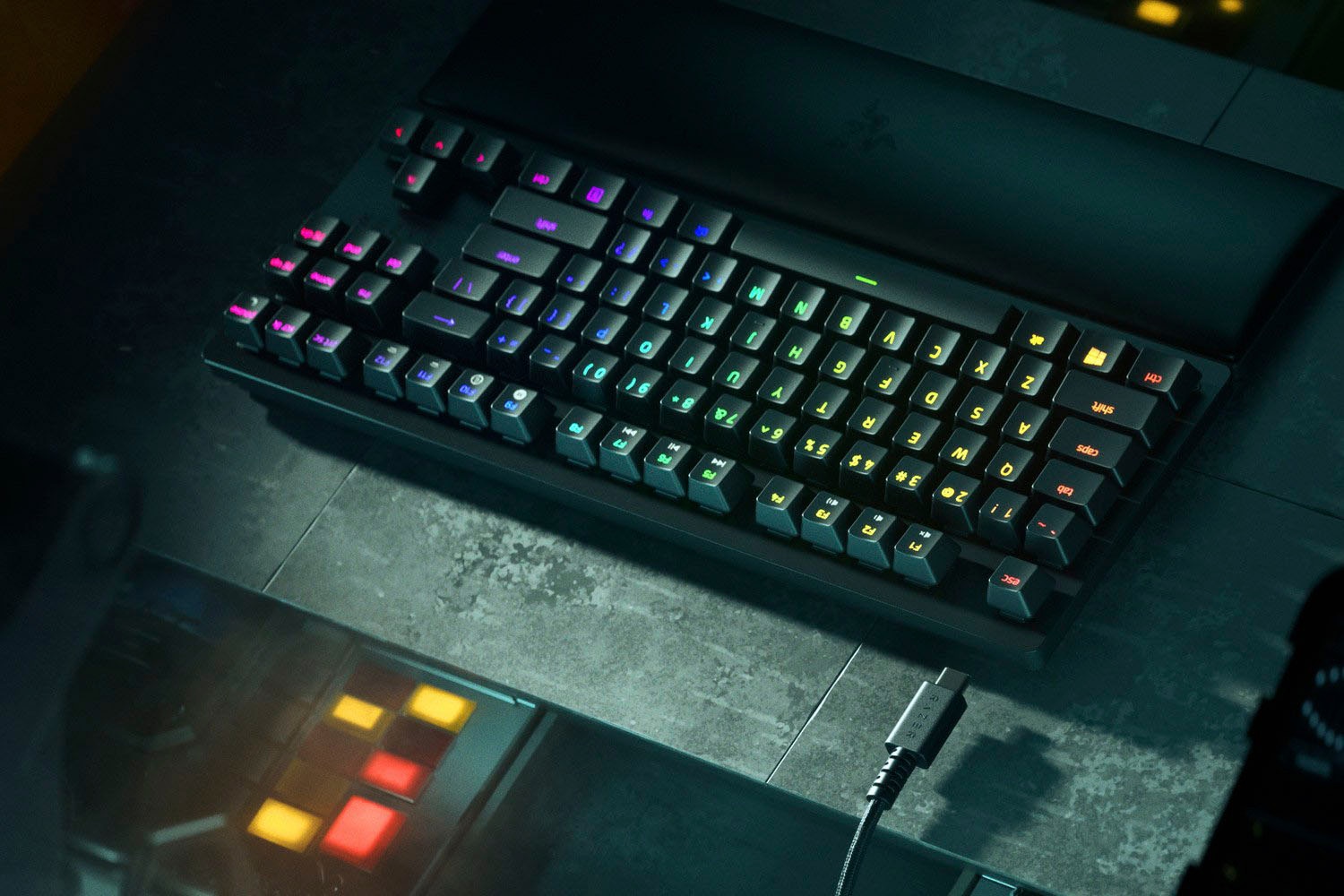 RAZER Gaming-Tastatur »Huntsman V2 Tenkeyless«, (Handgelenkauflage-Fn-Tasten)