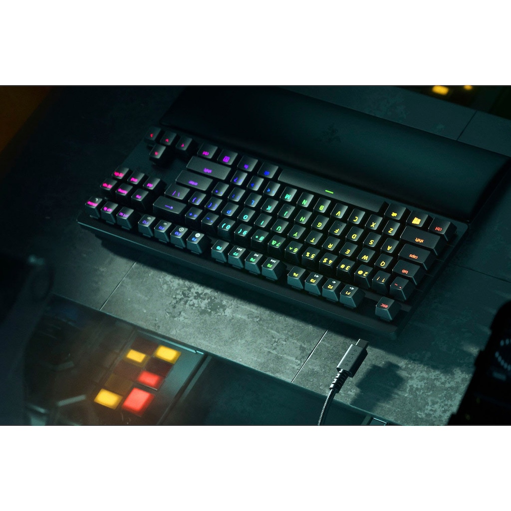 RAZER Gaming-Tastatur »Huntsman V2 Tenkeyless«, (Handgelenkauflage-Fn-Tasten)