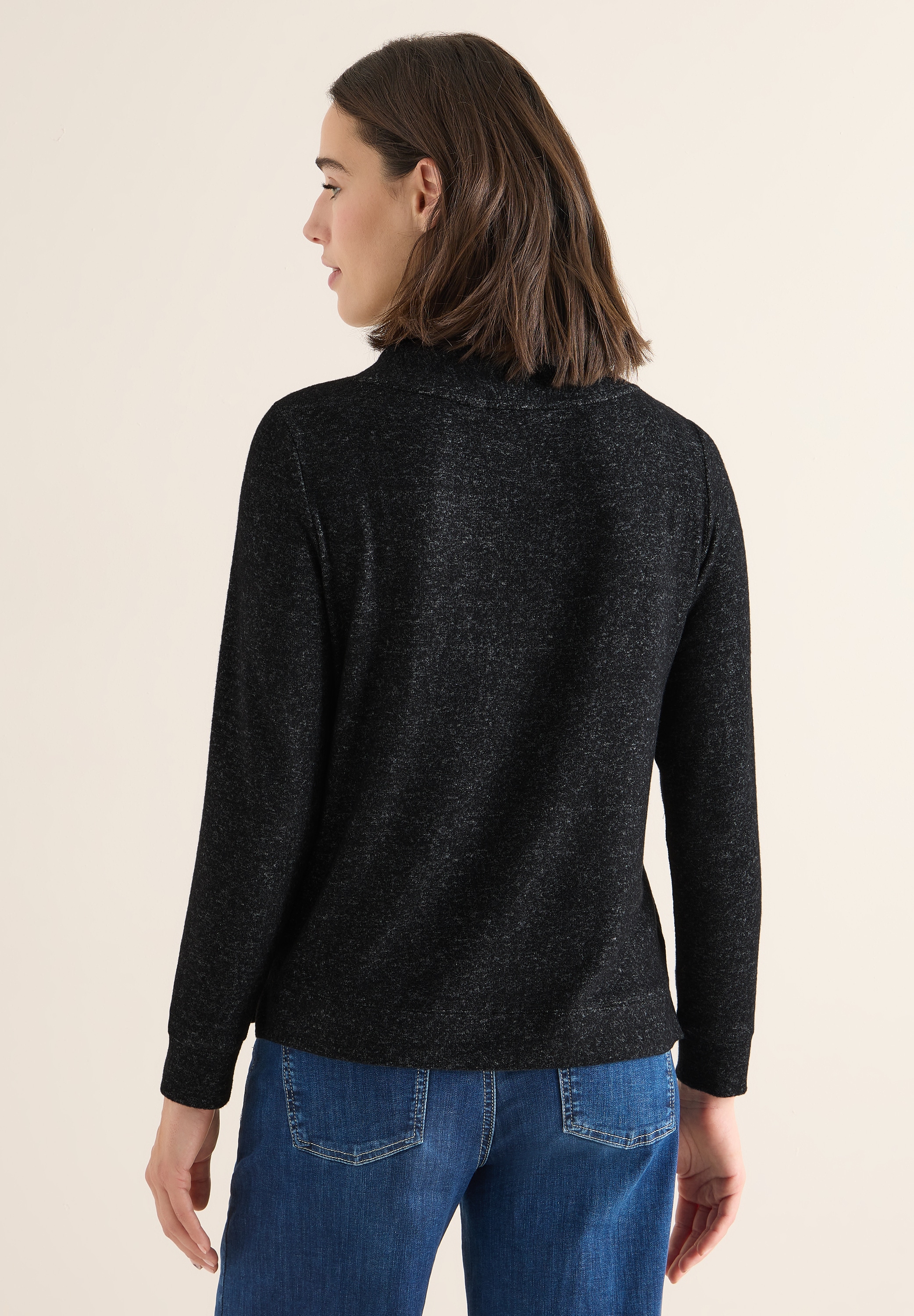 Cecil Langarmshirt mit Seitlichen Einschlitzen am Saum