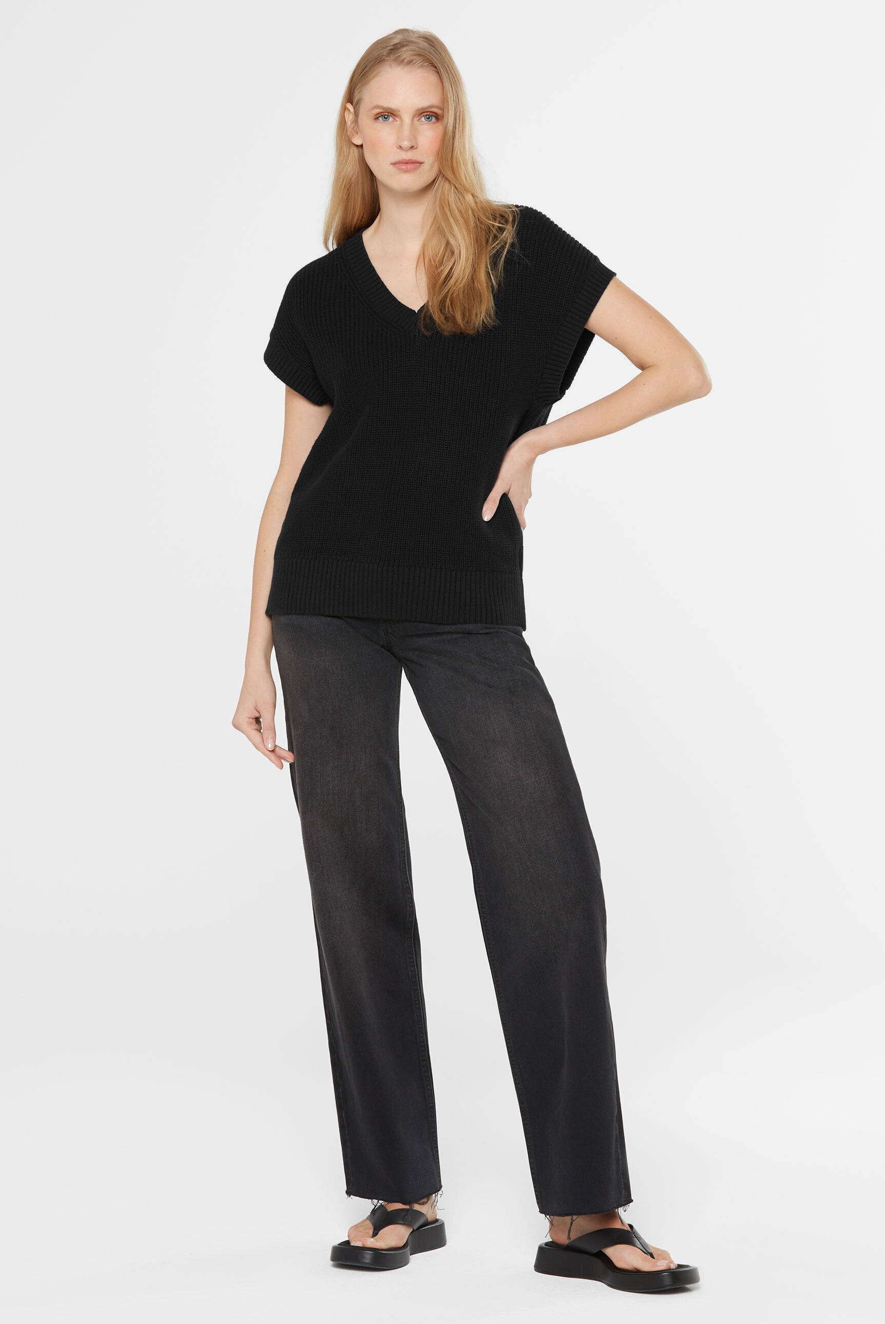 SENSES.THE LABEL Pullunder mit überschnittenen Schultern günstig online kaufen