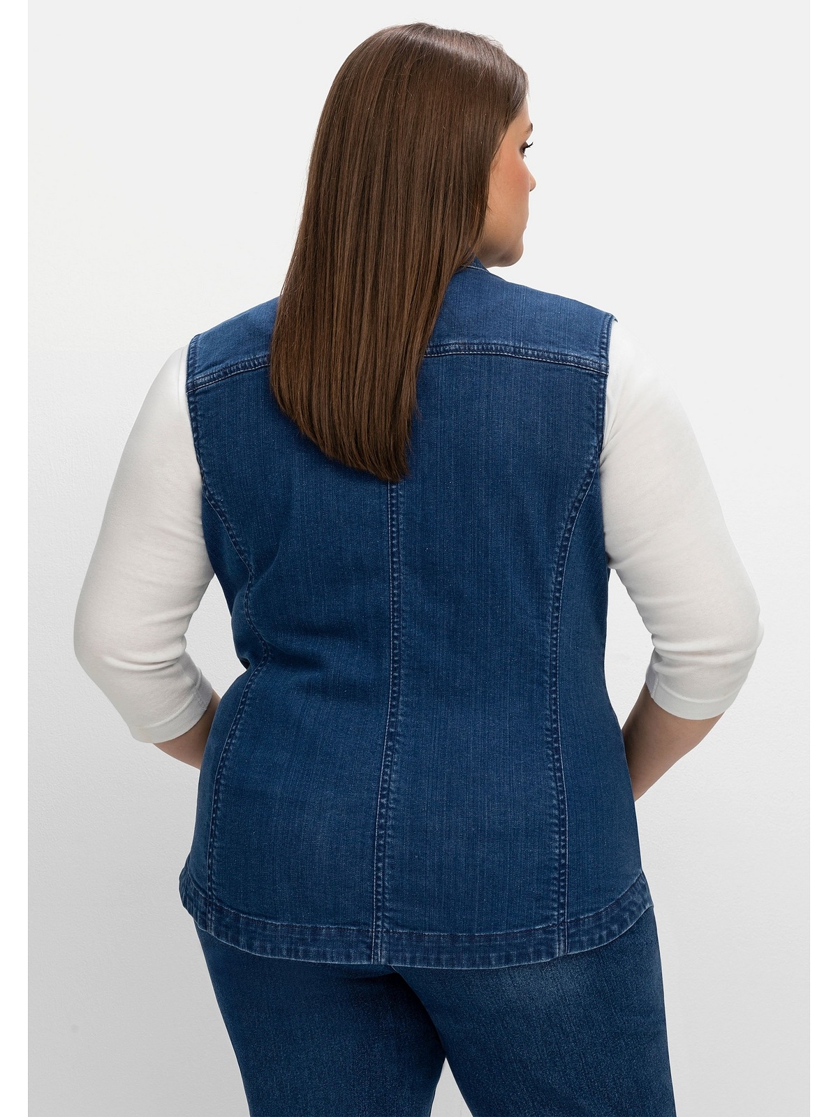 »Große Größen«, online Sheego bestellen aus Baumwolle | Jeansweste elastischer BAUR