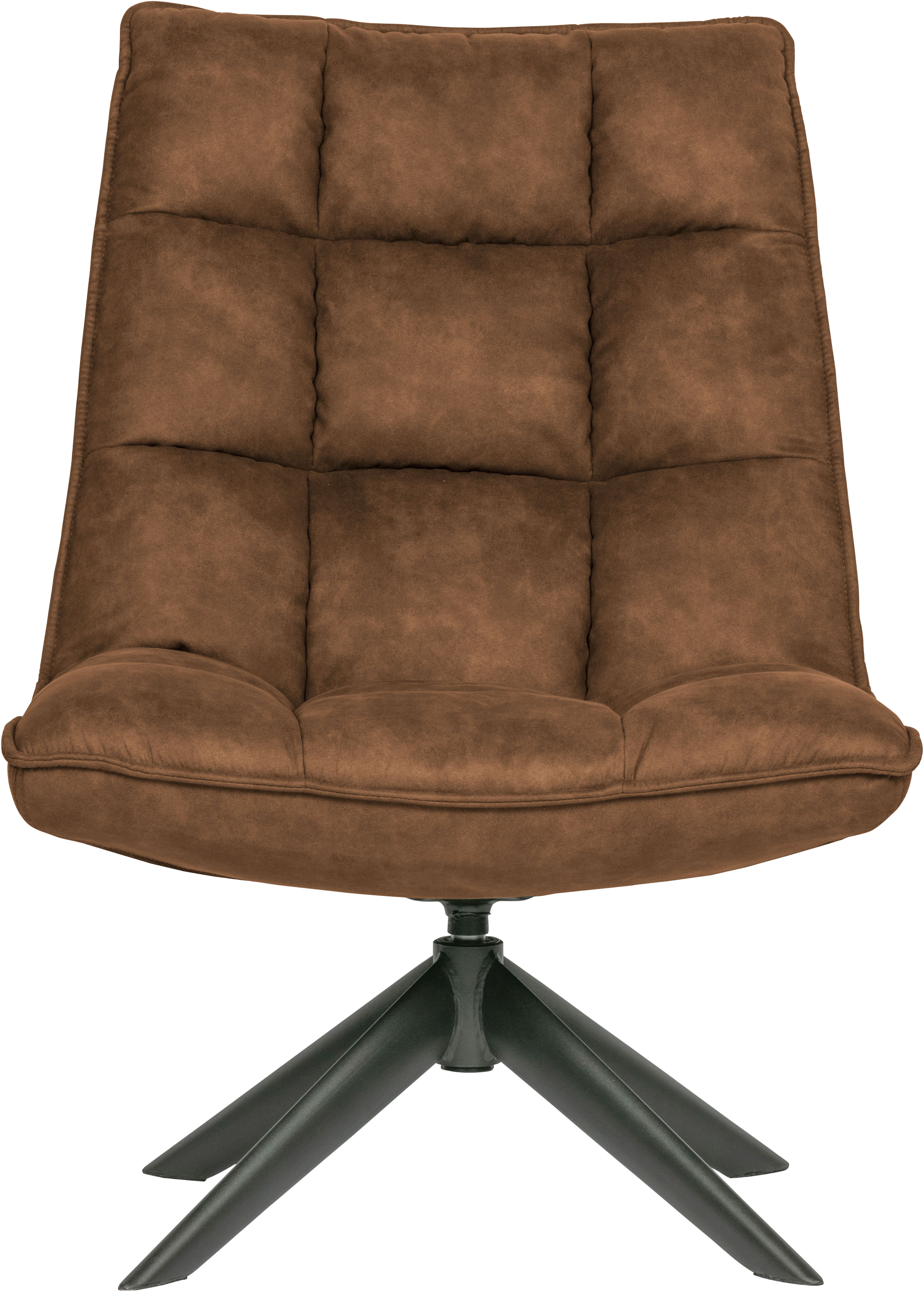WOOOD Drehsessel "Jouke mit Kunstleder-Bezug und Drehmechanismus B 70 x T 85 x H 90 cm" Sitzhöhe 46–42 cm, Tragkraft 140 kg, pulverbeschichtetes Metallgestell