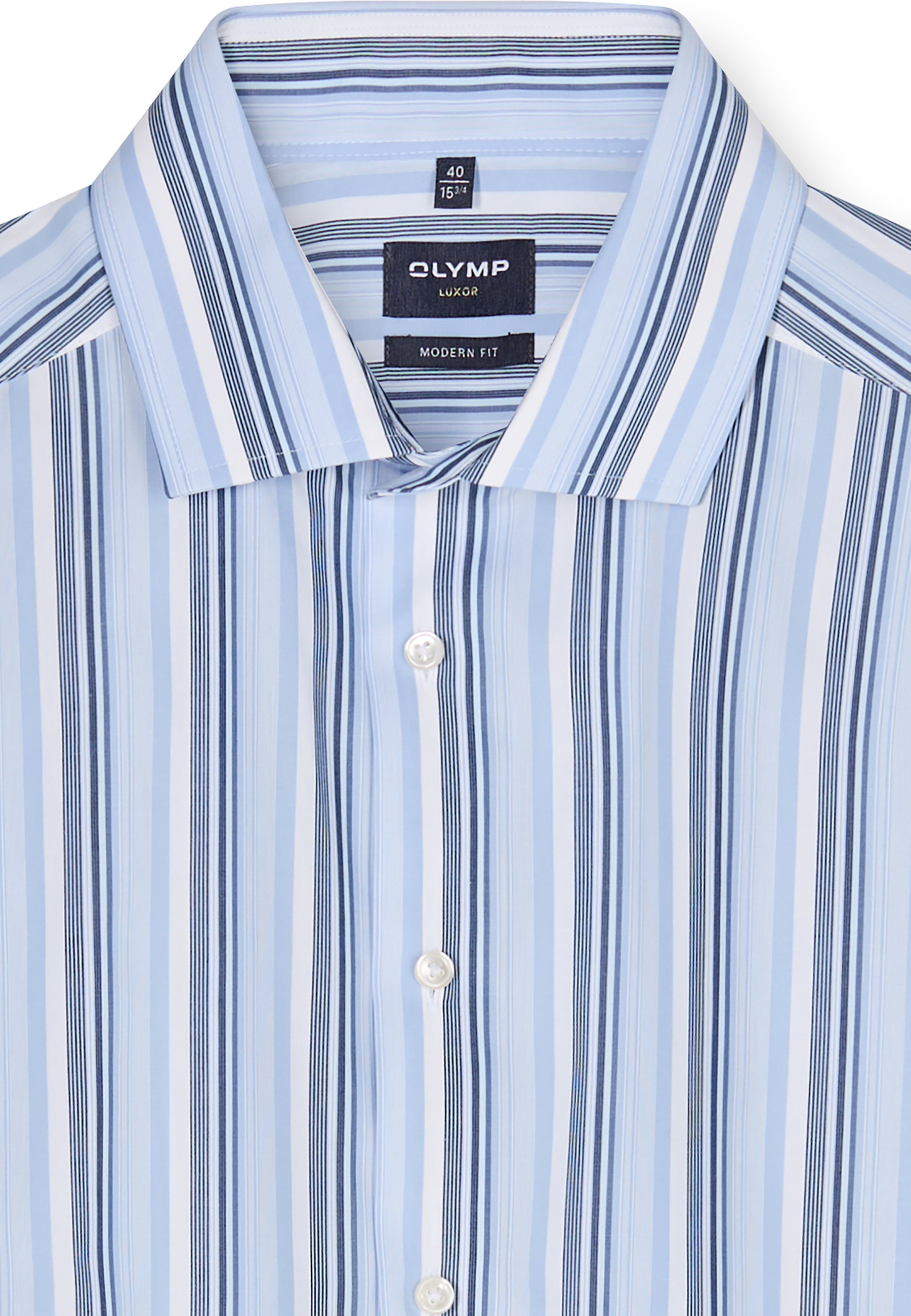 OLYMP Luxor Modern Fit Herrenhemd Blau 39 5