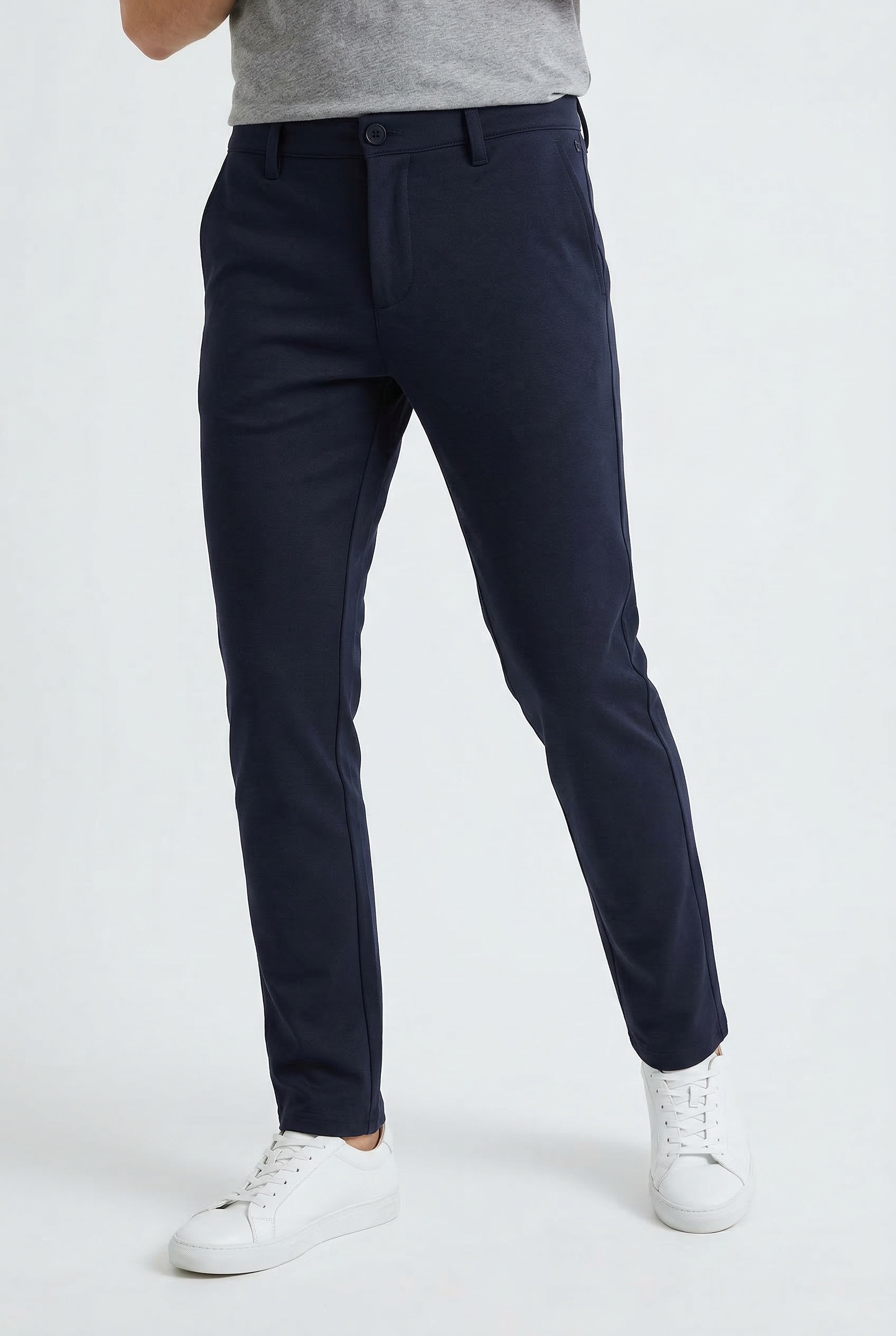 Chinos BLEND "BHLangford pants", Herren, Gr. 31, Länge 32, blau, Web, Obermaterial: 64% Viskose, 31% Polyester, 5% Elasthan, unifarben, regular fit normal, Hosen