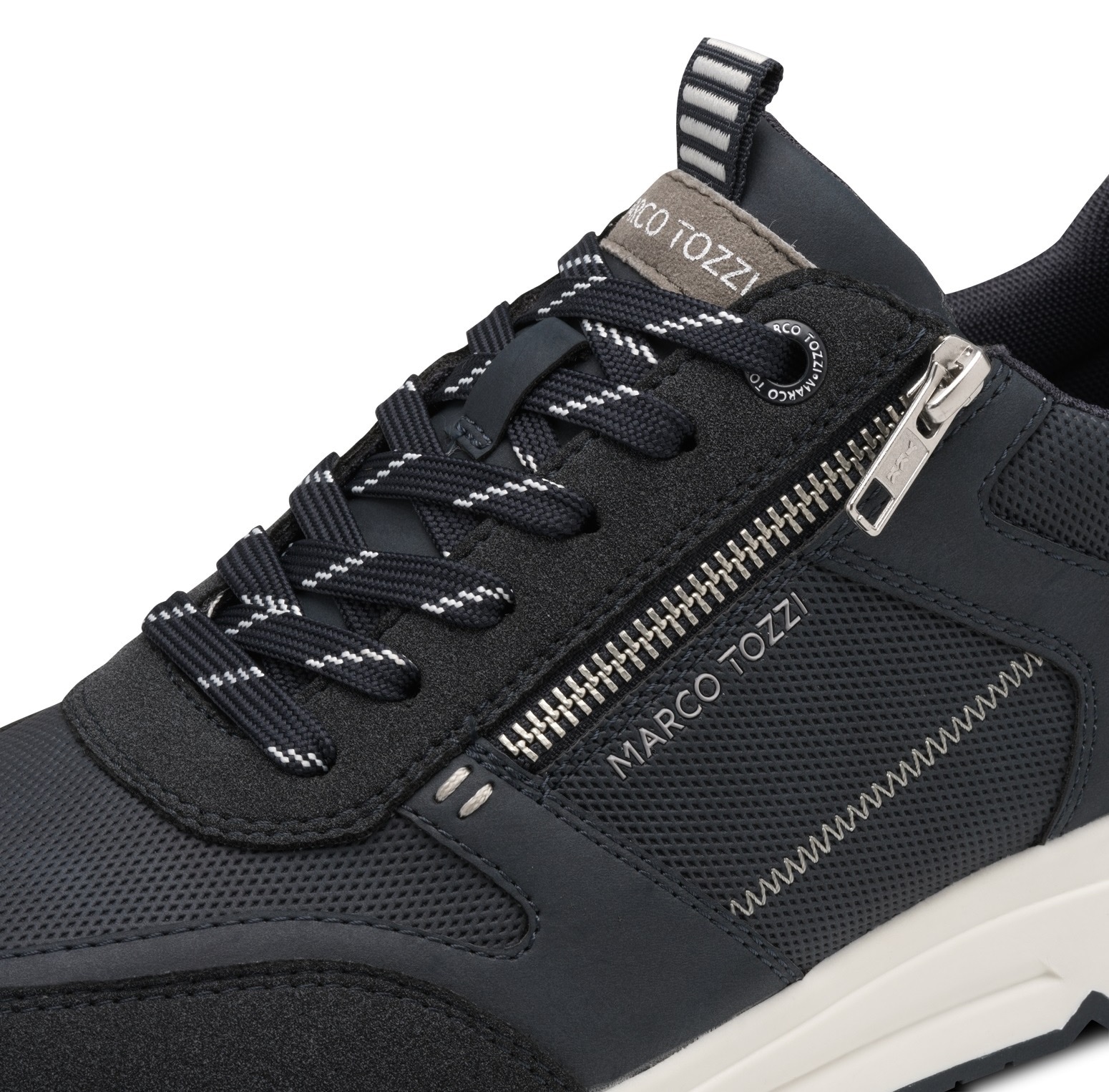 MARCO TOZZI Keilsneaker, Freizeitschuh, Halbschuh, Schnürschuh mit praktischem Reißverschluss
