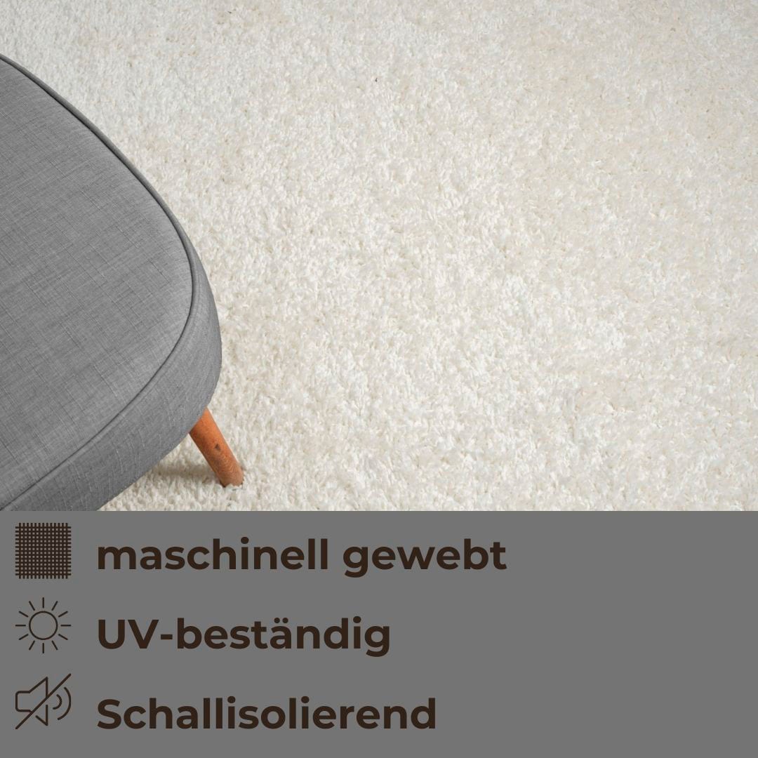 my home Hochflor-Teppich »Banji«, rechteckig, 37 mm Höhe, Uni Farben, weich und flauschig, auch als Läufer & in rund erhältlich