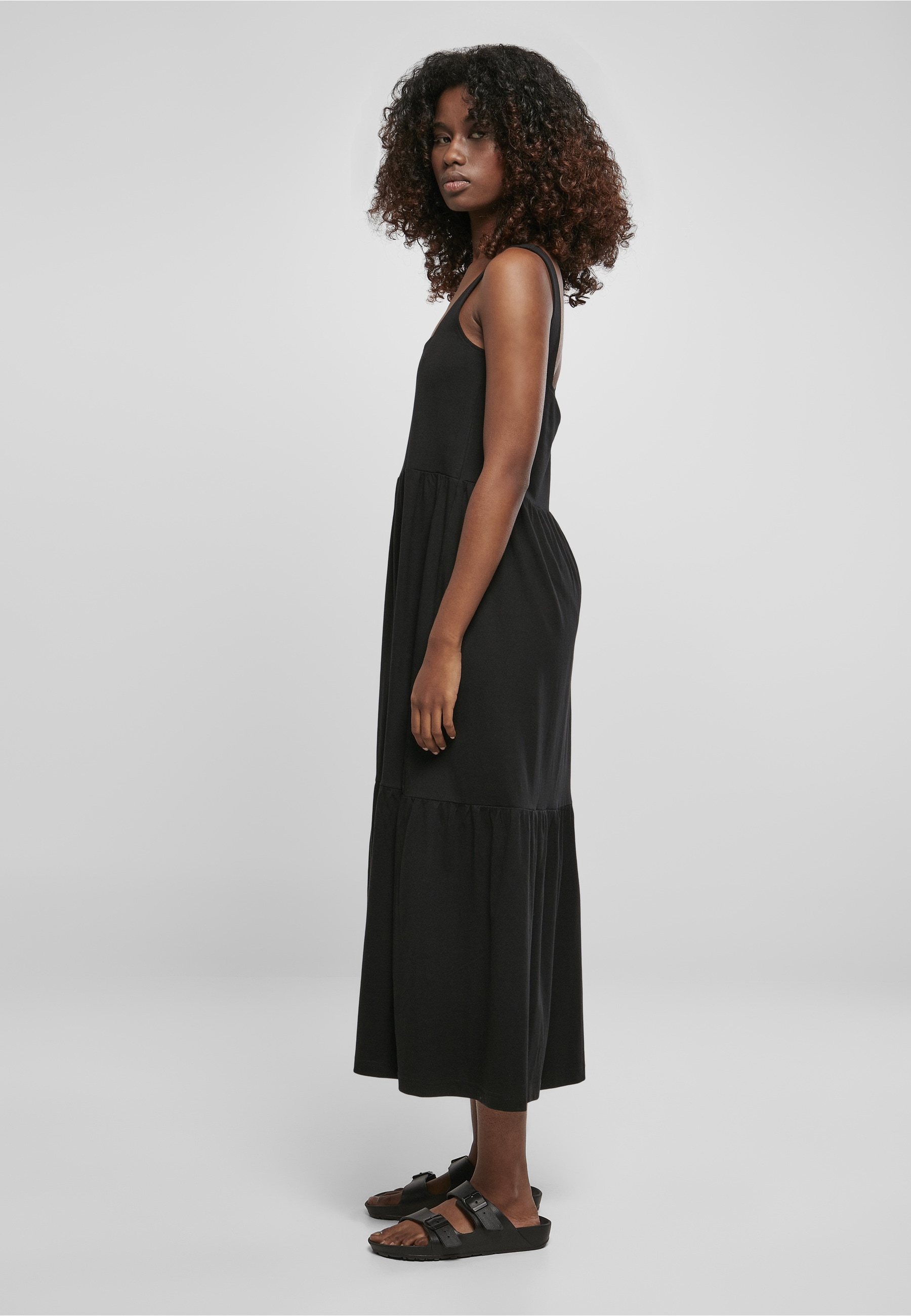 URBAN CLASSICS Shirtkleid »Urban Classics Damen Ladies 7/8 Length Valance Summer Dress« 1 Stk. tlg.