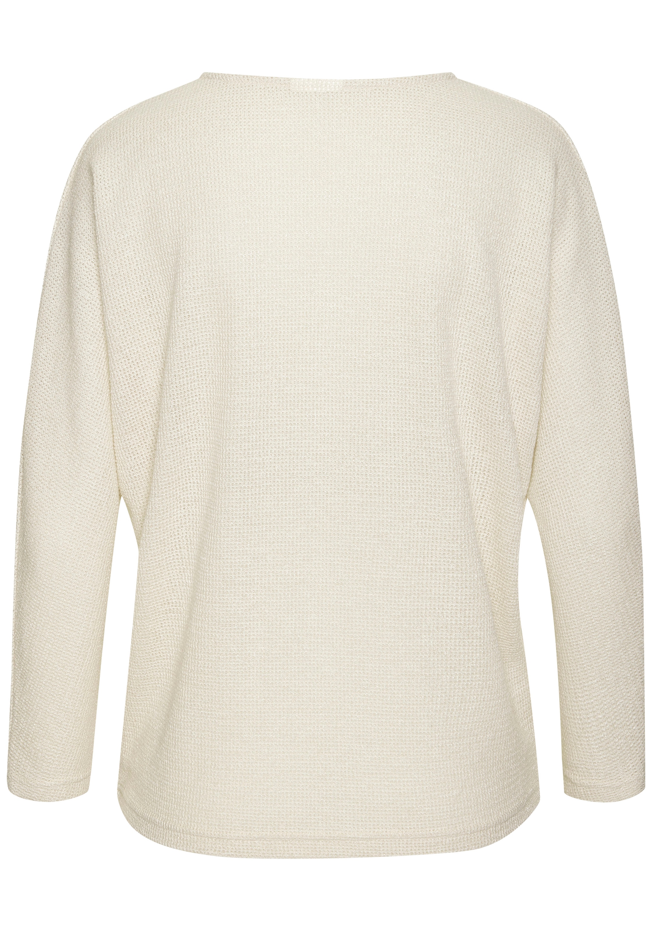 Vivance Langarmshirt »aus flauschigem Strick«, aus bügelfreier Qualität