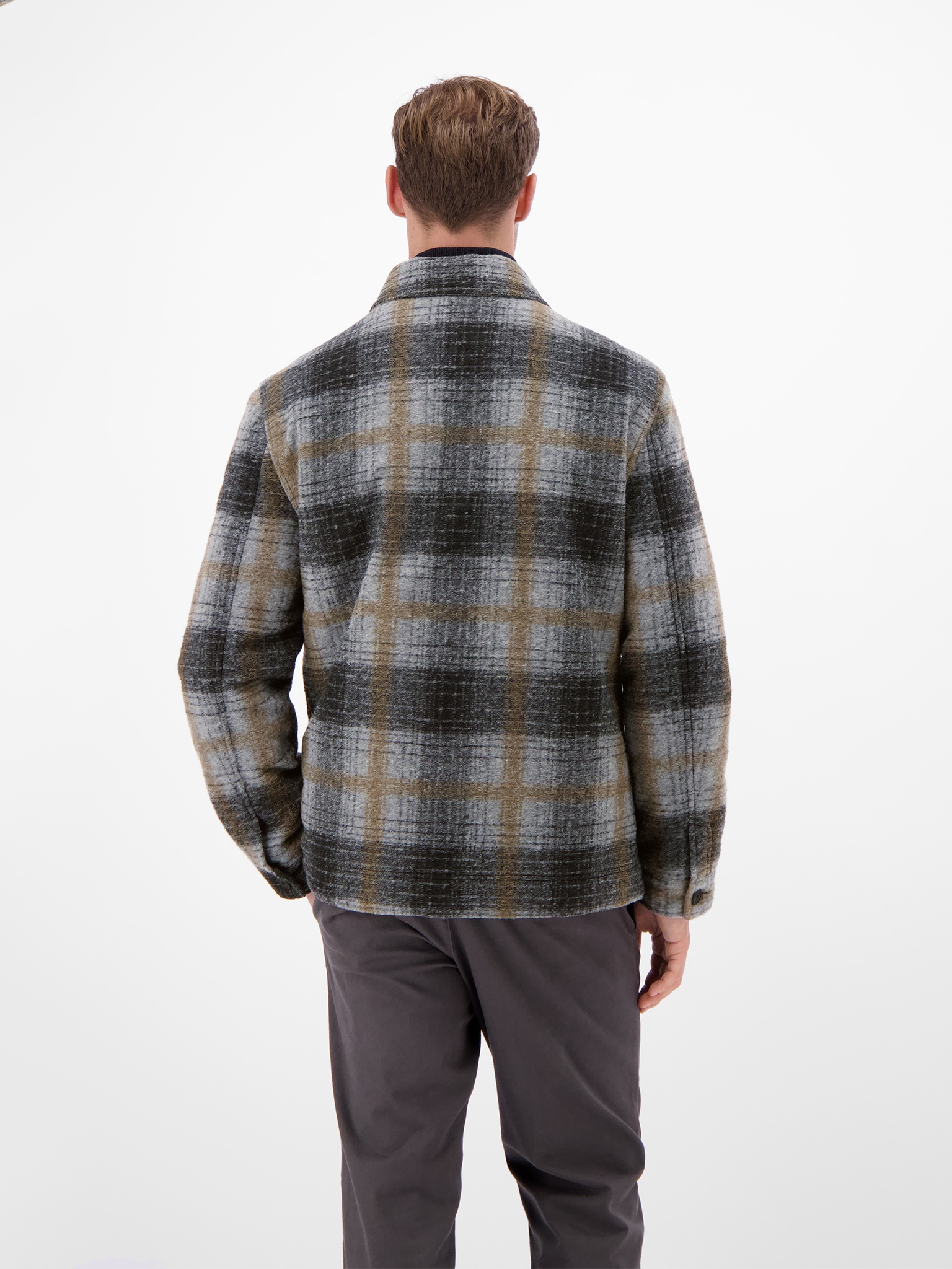 LERROS Blusenjacke ohne Kapuze Overshirt kariert, mit Reißverschluss günstig online kaufen