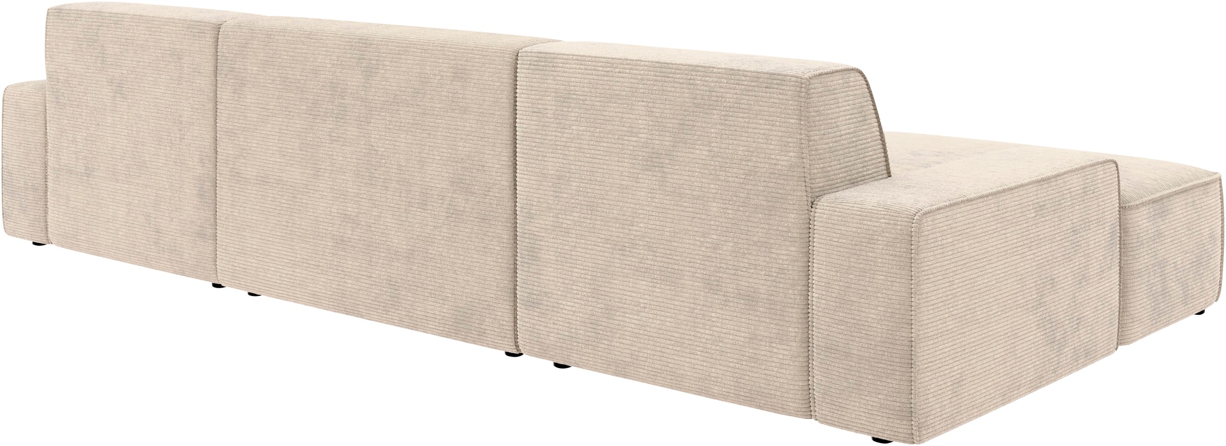 TRENDMANUFAKTUR Wohnlandschaft »Graz, wahlweise mit Sitzvorschub und Bettkasten, U-Form, Breite 329 cm«, in Cord-, haustierfreundlichem LEO Struktur- oder LUMOS-3D-Bezug