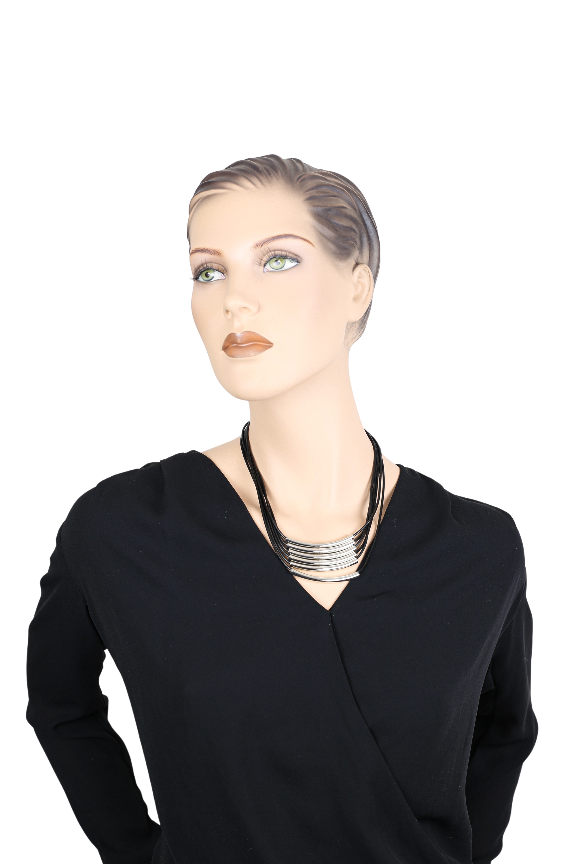 COLLEZIONE ALESSANDRO Kette mit Anhänger »Elena« 6-reihige Kette aus feinen Bändern