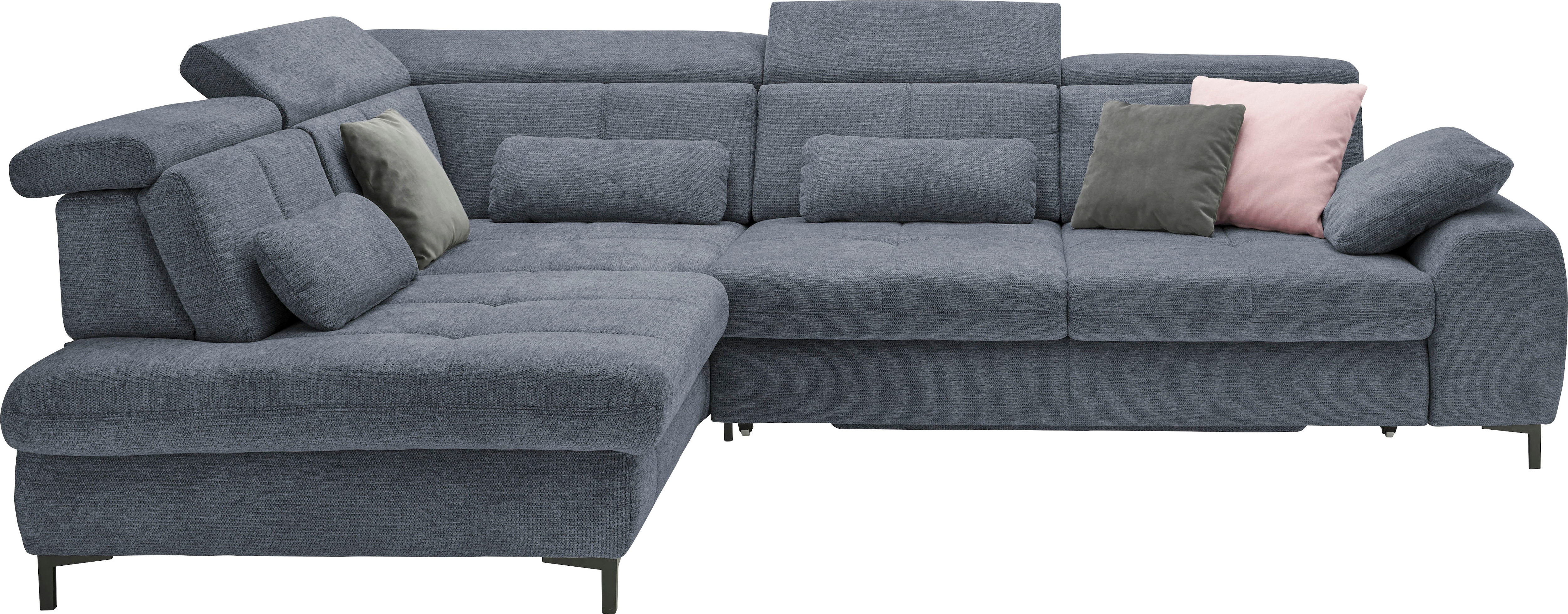 set one by Musterring Ecksofa Kaltschaumpolsterung, Flachgewebe, whlw. mit Funktionen, Sitzhöhe 49