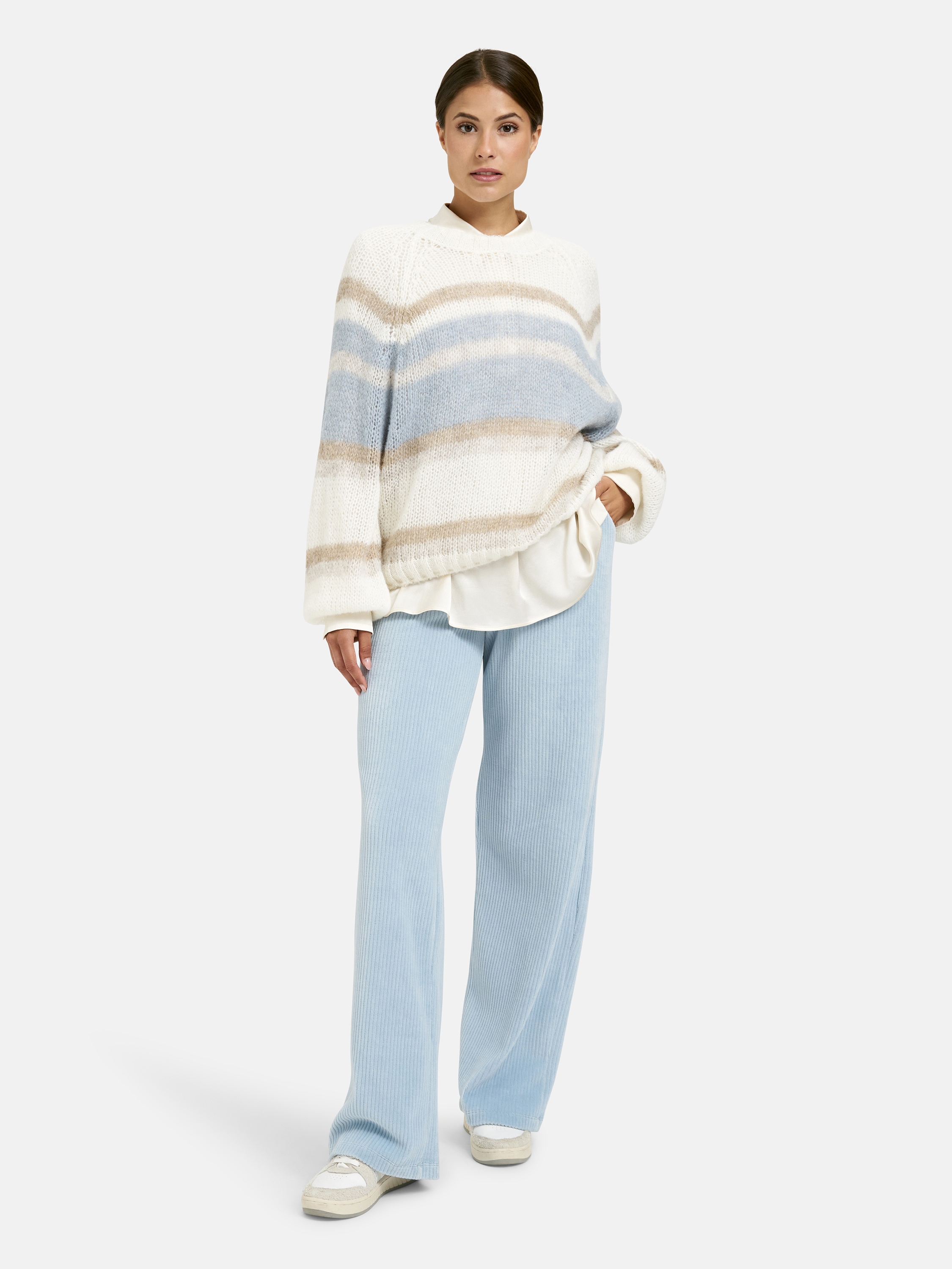 Milano Italy Rundhalspullover aus Feinstrick