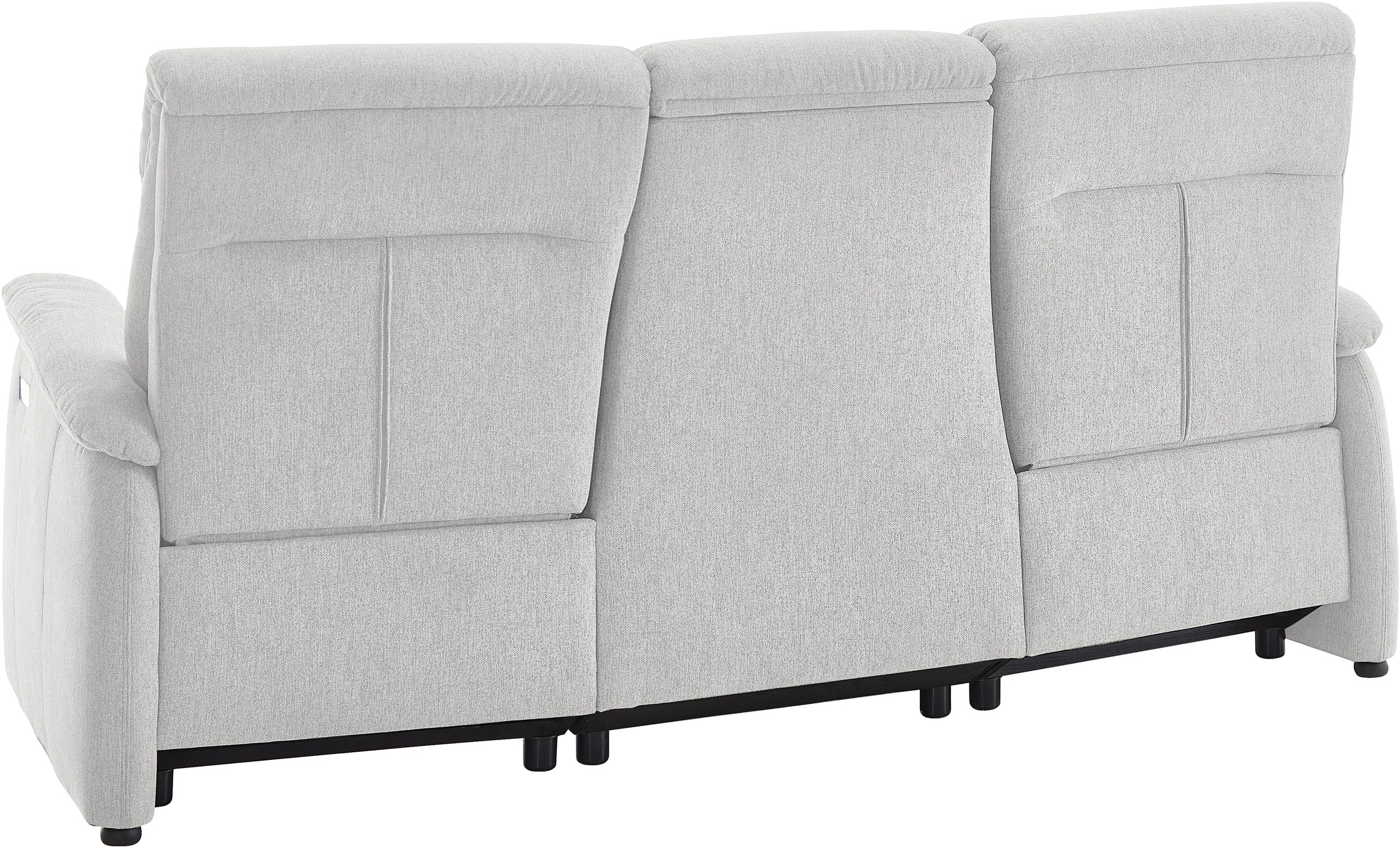 Home affaire Polstergarnitur »Turin, 2,5- & 3-Sitzer mit elektrischer Relaxfunktion« Set, 4 tlg. tlg. inkl. Tisch, USB & Steckdose, Federkern & pflegeleichtem Bezug