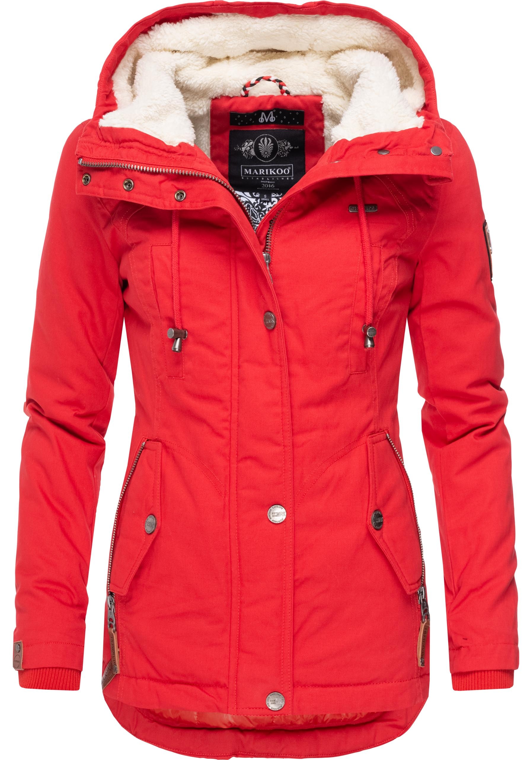 Marikoo Winterjacke "Bikoo", mit Kapuze, sportliche Damen Outdoor Baumwolljacke mit Kapuze