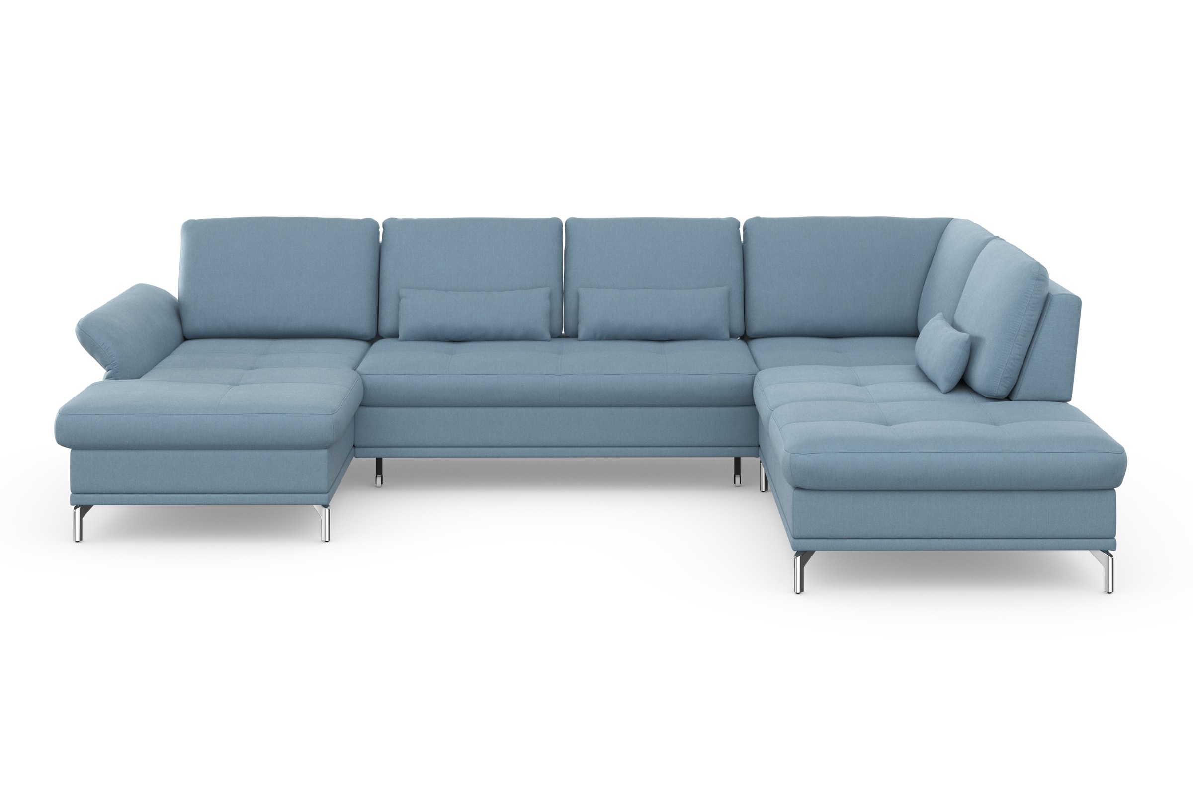 Home affaire Wohnlandschaft "Palm Beach U-Form" Federkern, mit Sitztiefenve günstig online kaufen