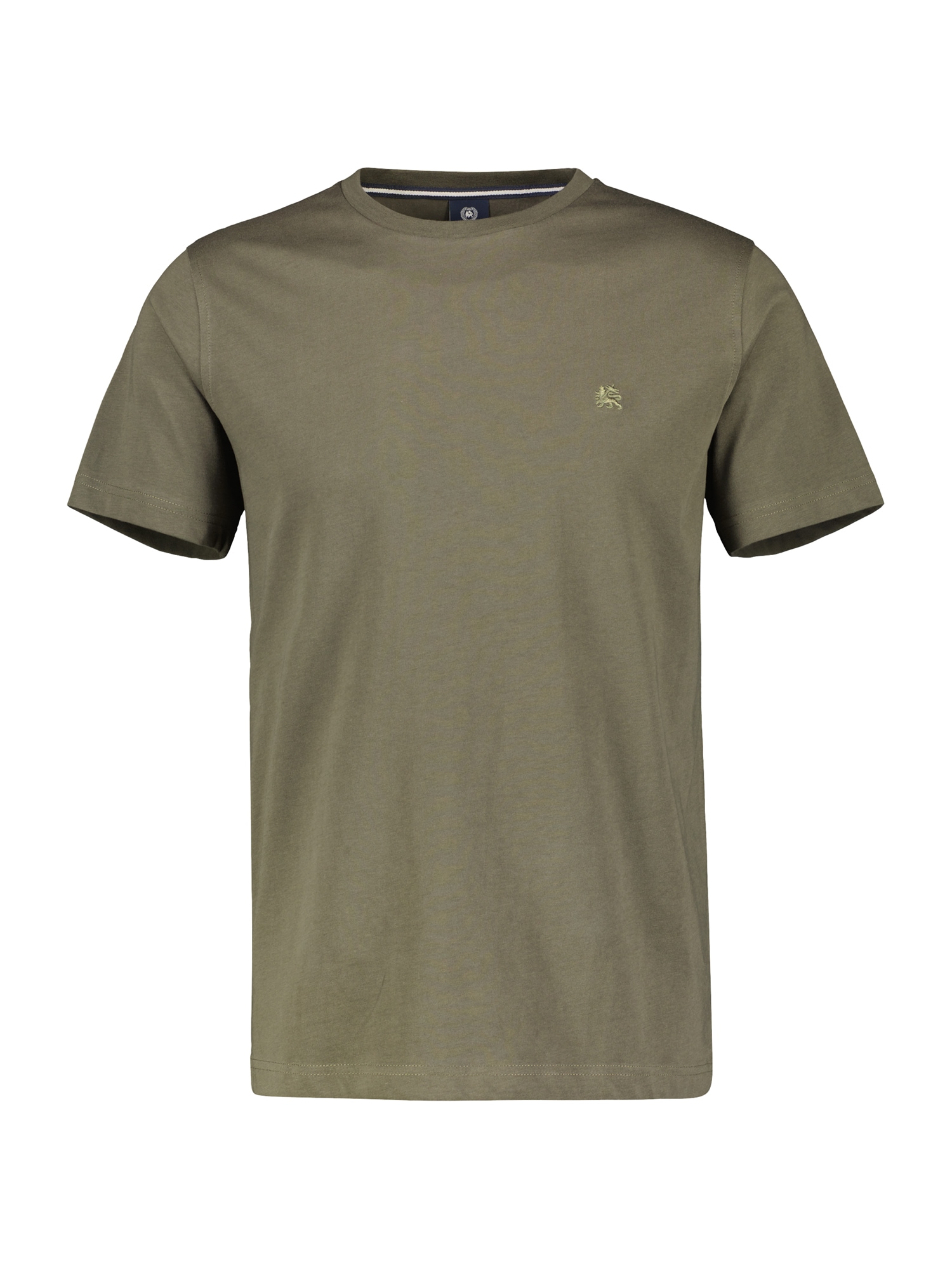 LERROS T-Shirt »LERROS Basic T-Shirt mit Logostitch, unifarben«