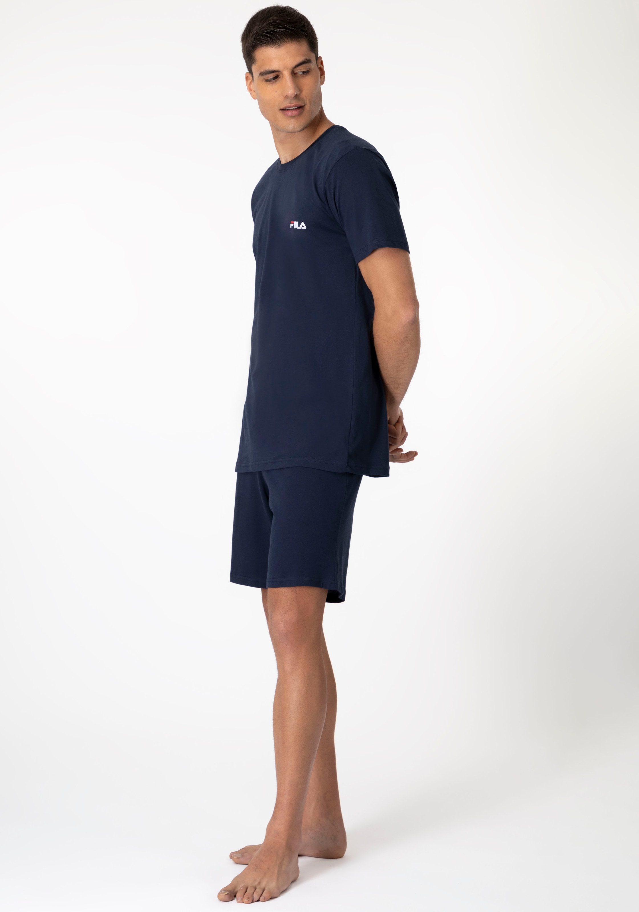 Fila 1100000002199 "MAN JERSEY PYJAMAS" 2 Hose mit elastischem Logobund und Kurzarmshirt