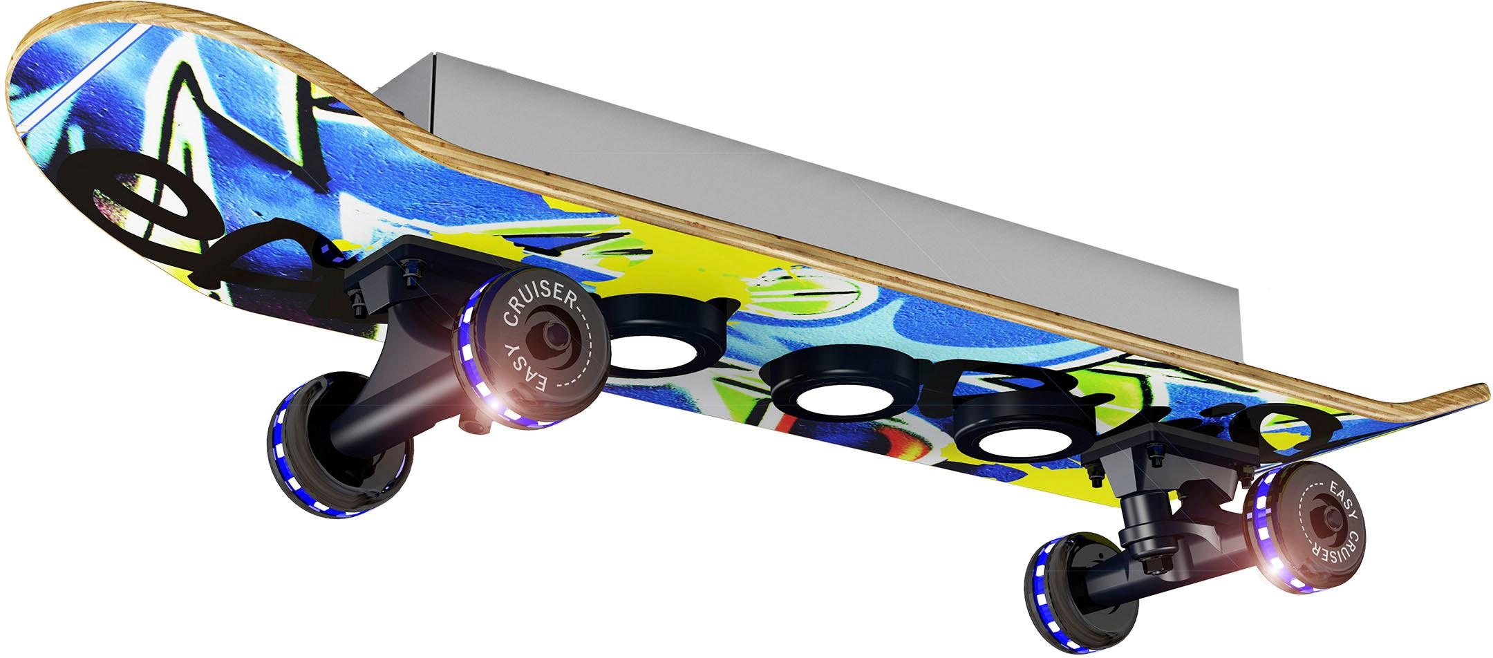EVOTEC LED Deckenleuchte "EASY CRUISER GRAFFITI", 7, H: 10cm, 1 Stk., bunt, Leuchten, LED Deckenlampe, Skateboardleuchte, Fernbedienung, Skateboard
