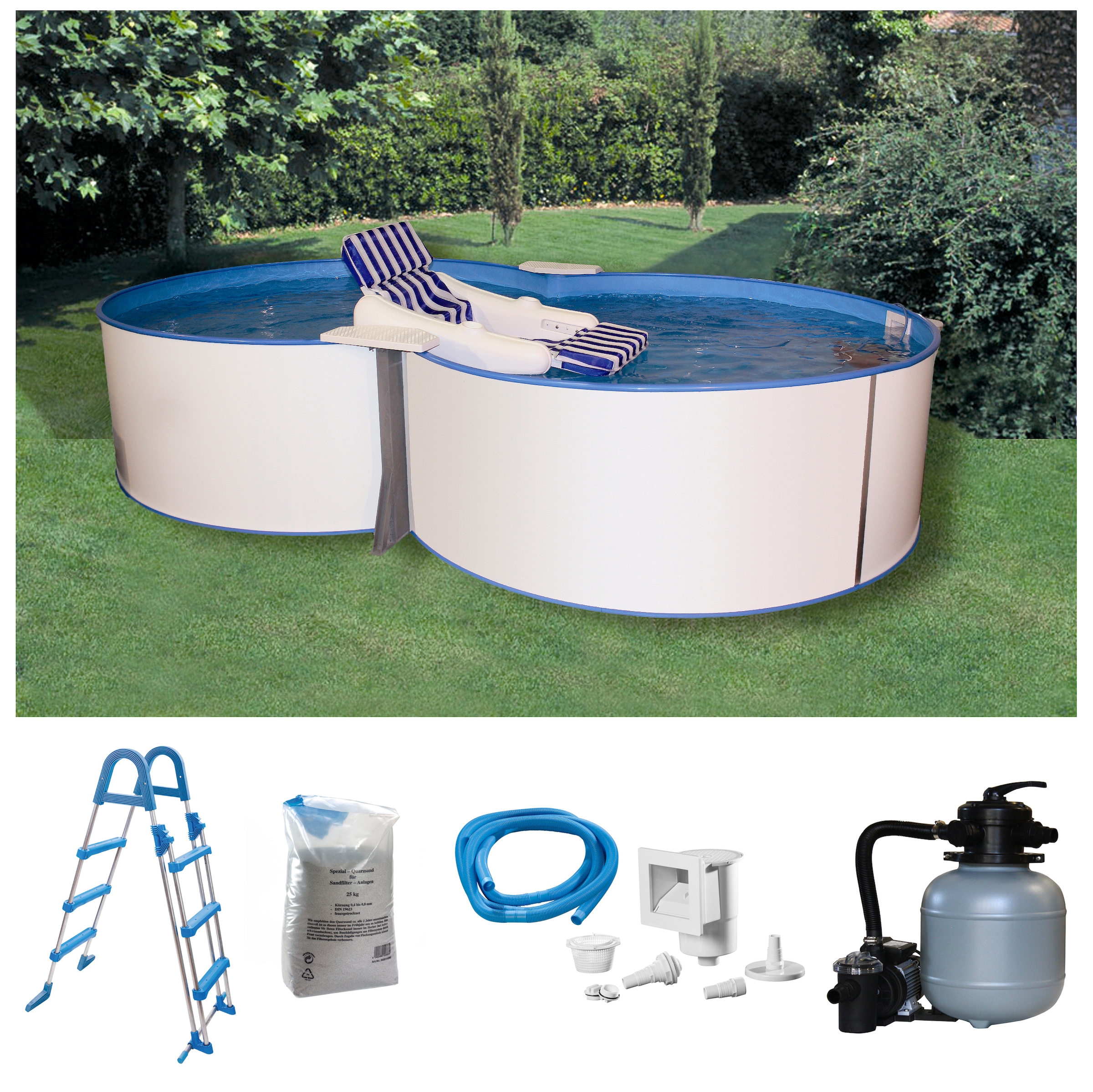 my POOL BWT Achtformpool "JOY 2", (Set, 5 tlg.), Höhe 110 cm, in verschiede günstig online kaufen