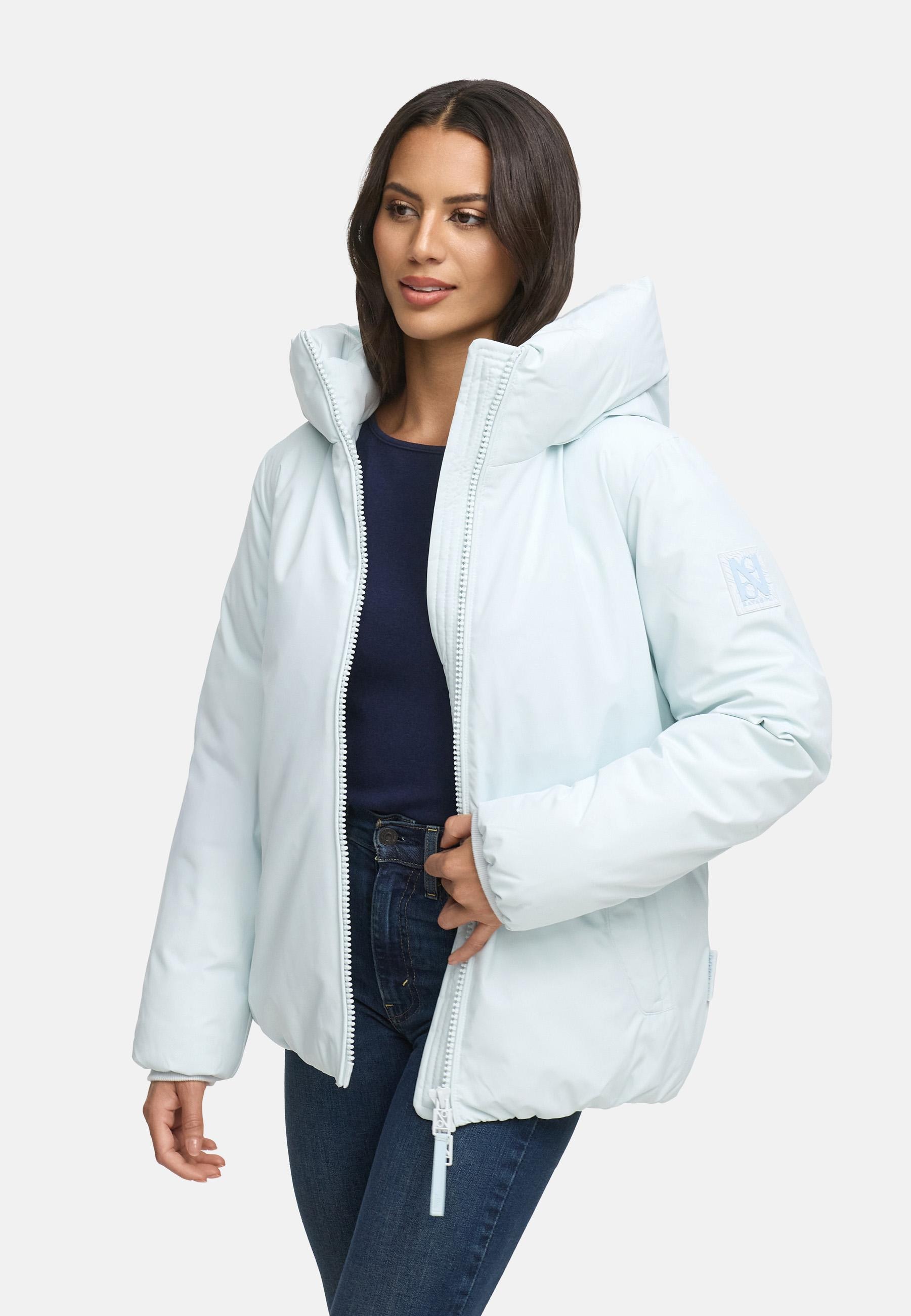 Navahoo Winterjacke »Blütenlicht 14«, mit Kapuze, Warme Damenjacke mit hohem Kragen