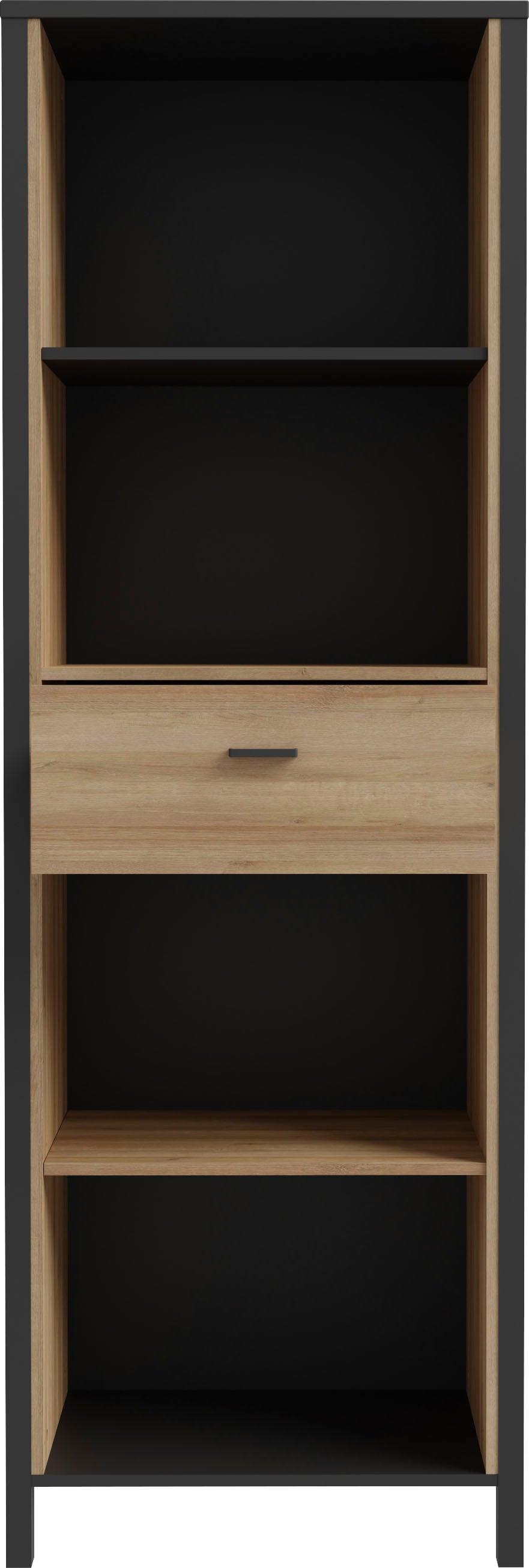 FORTE Aktenregal »High Rock«, mit Tür, 4 offene Fächer, Industrial-Stil, 65x194 cm