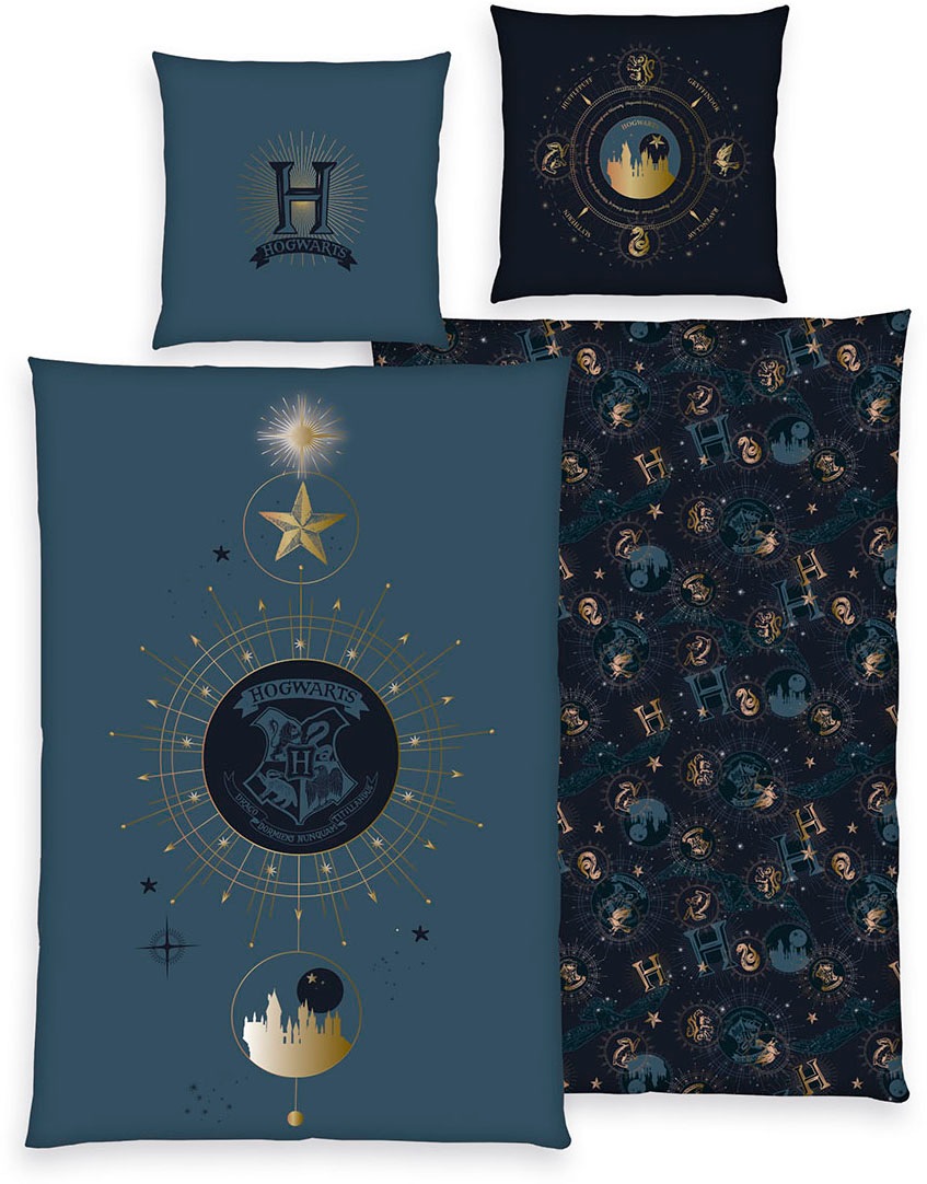 Jugendbettwäsche HARRY POTTER, bunt, Linon, Obermaterial: 100% Baumwolle, Bettwäsche, "Harry Potter", mit tollem Motiv