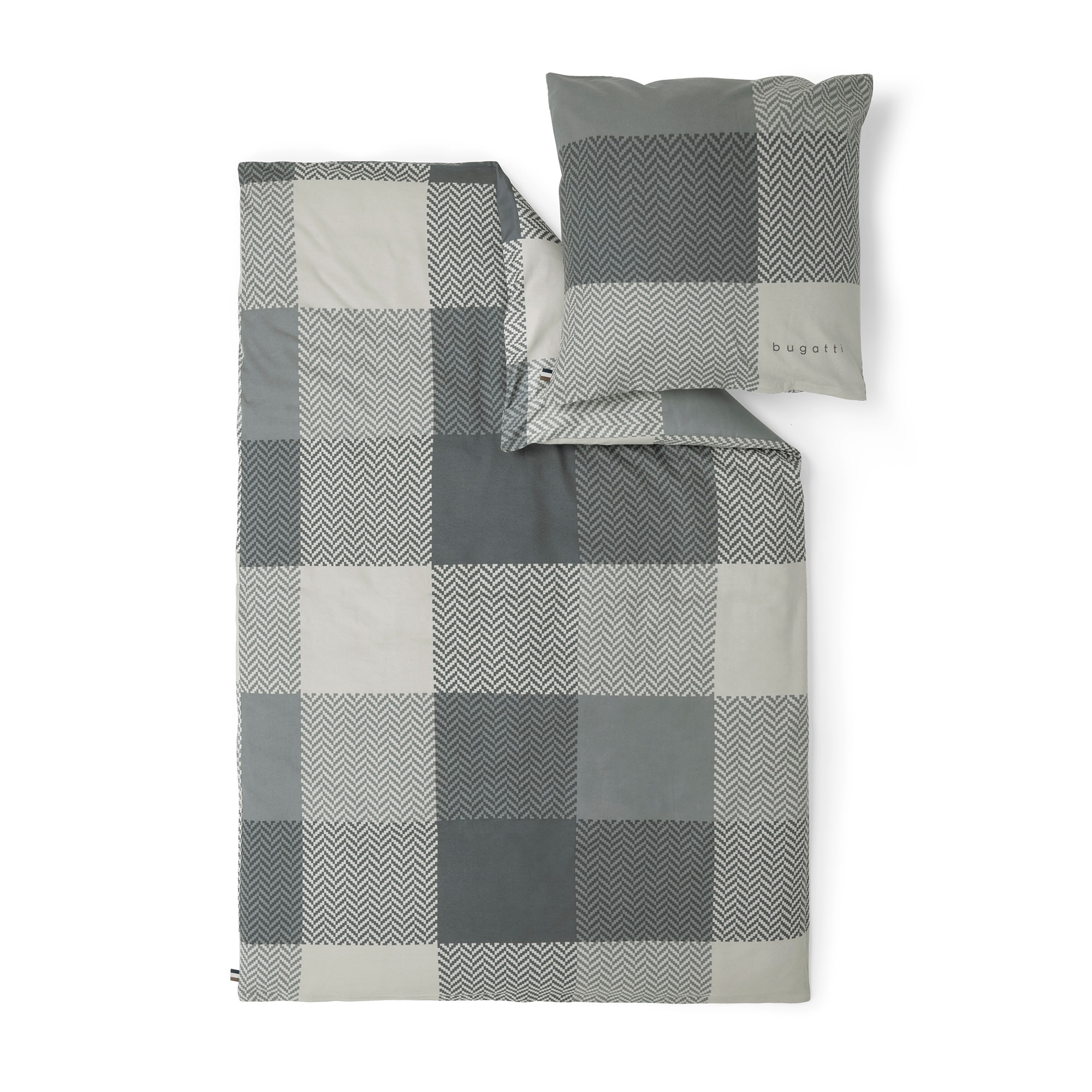 bugatti Bettwäsche "Satin-Flanell Kombi-Bettwäsche bugatti" 2 Stk. mit glatter Satin- und kuscheliger Flanellseite