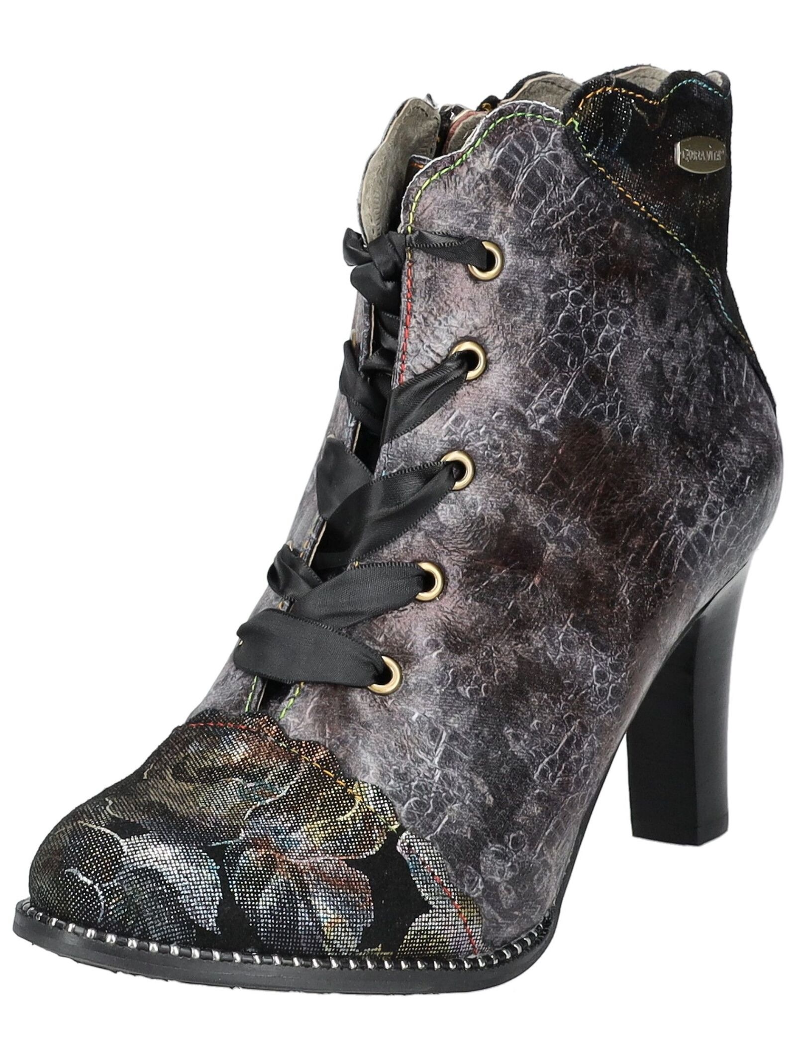 LAURA VITA High-Heel-Stiefelette "LAURA VITA Stiefelette Leder/Textil" günstig online kaufen