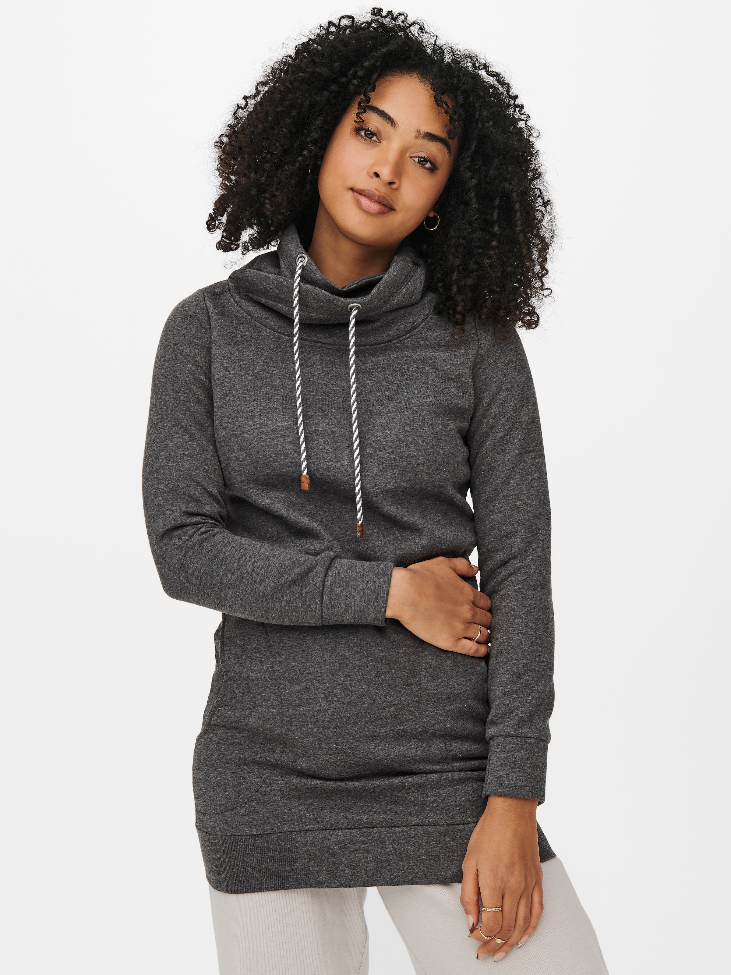ONLY Sweatshirt "ONLBETTE L/S LONG HIGH NECK SWT" günstig online kaufen