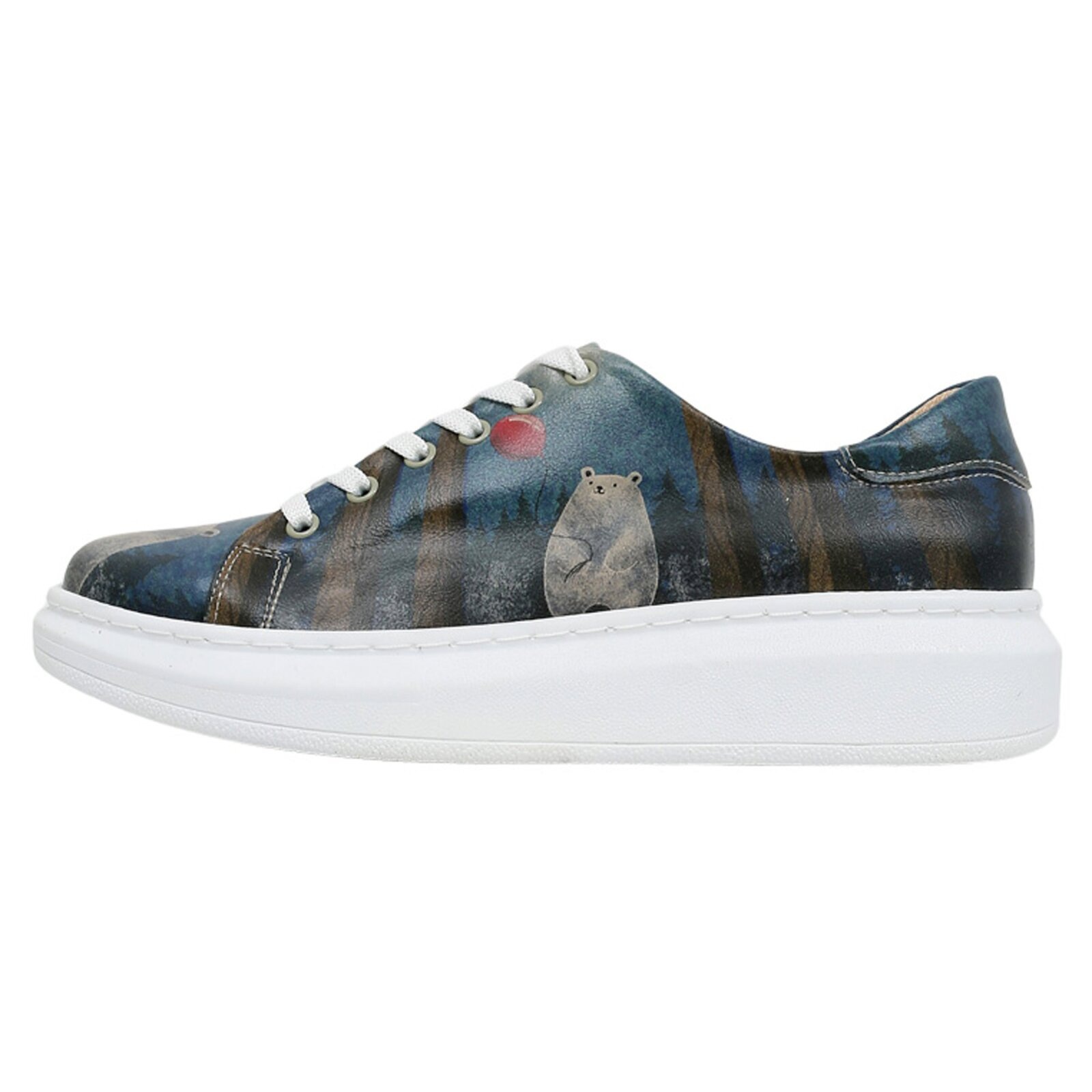 DOGO Plateausneaker "Myra Low-Top Sneaker Bear With A Balloon Damen Sneaker günstig online kaufen